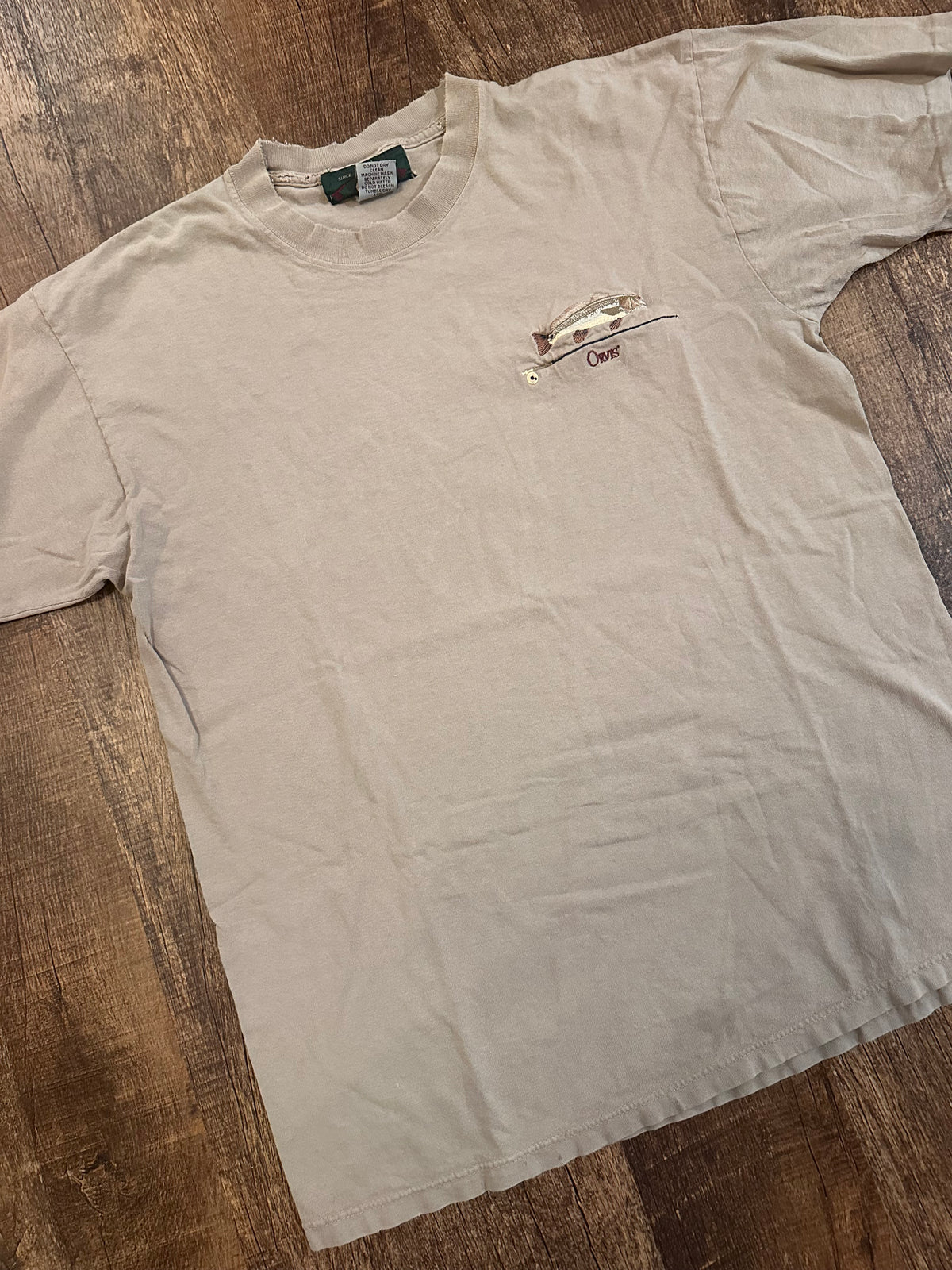Vintage Orvis T (M) Embroidered Redfish and Rod Logo