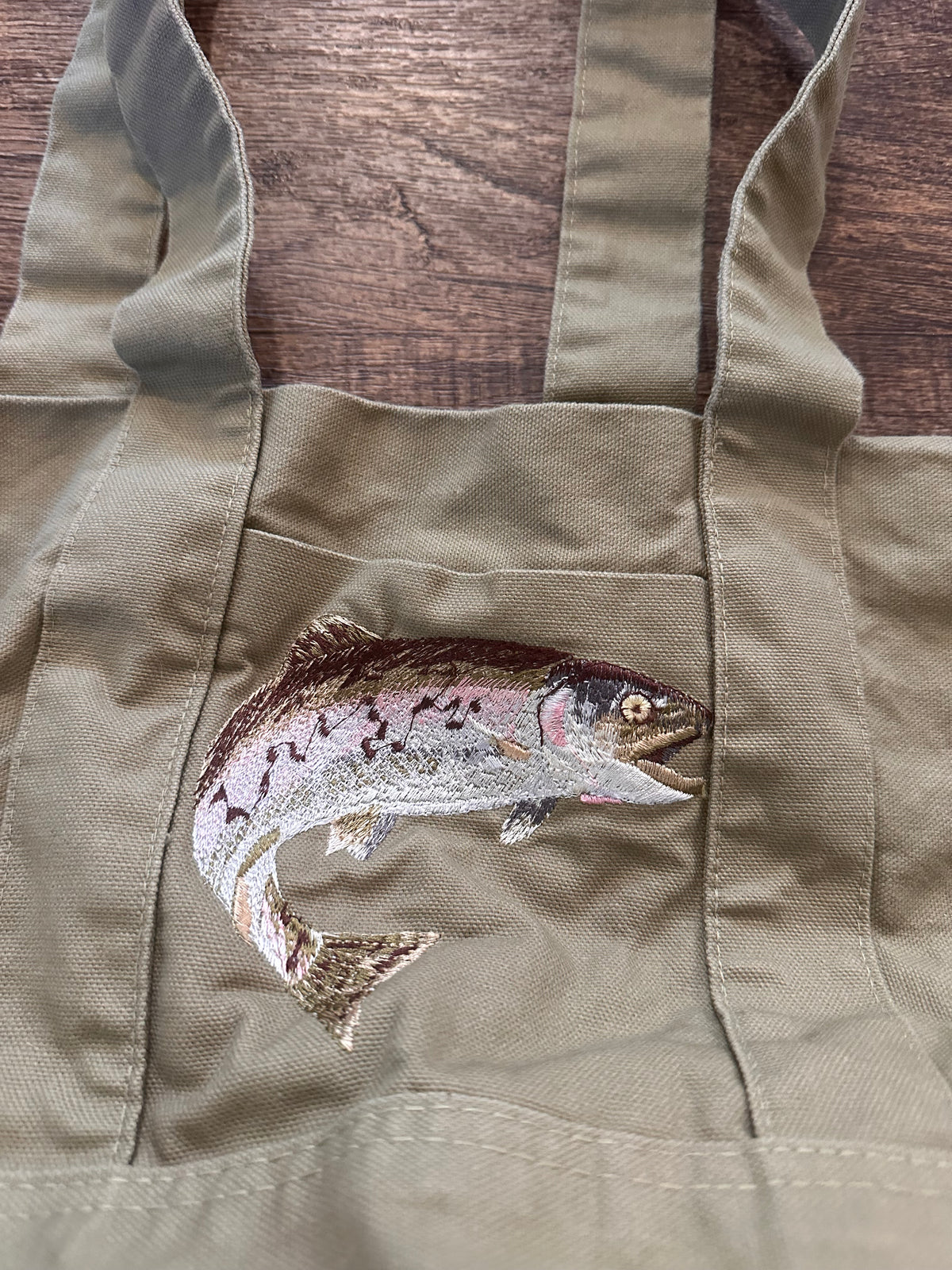 Vintage Canvas Tote Trout Bag “The Looney Lady”