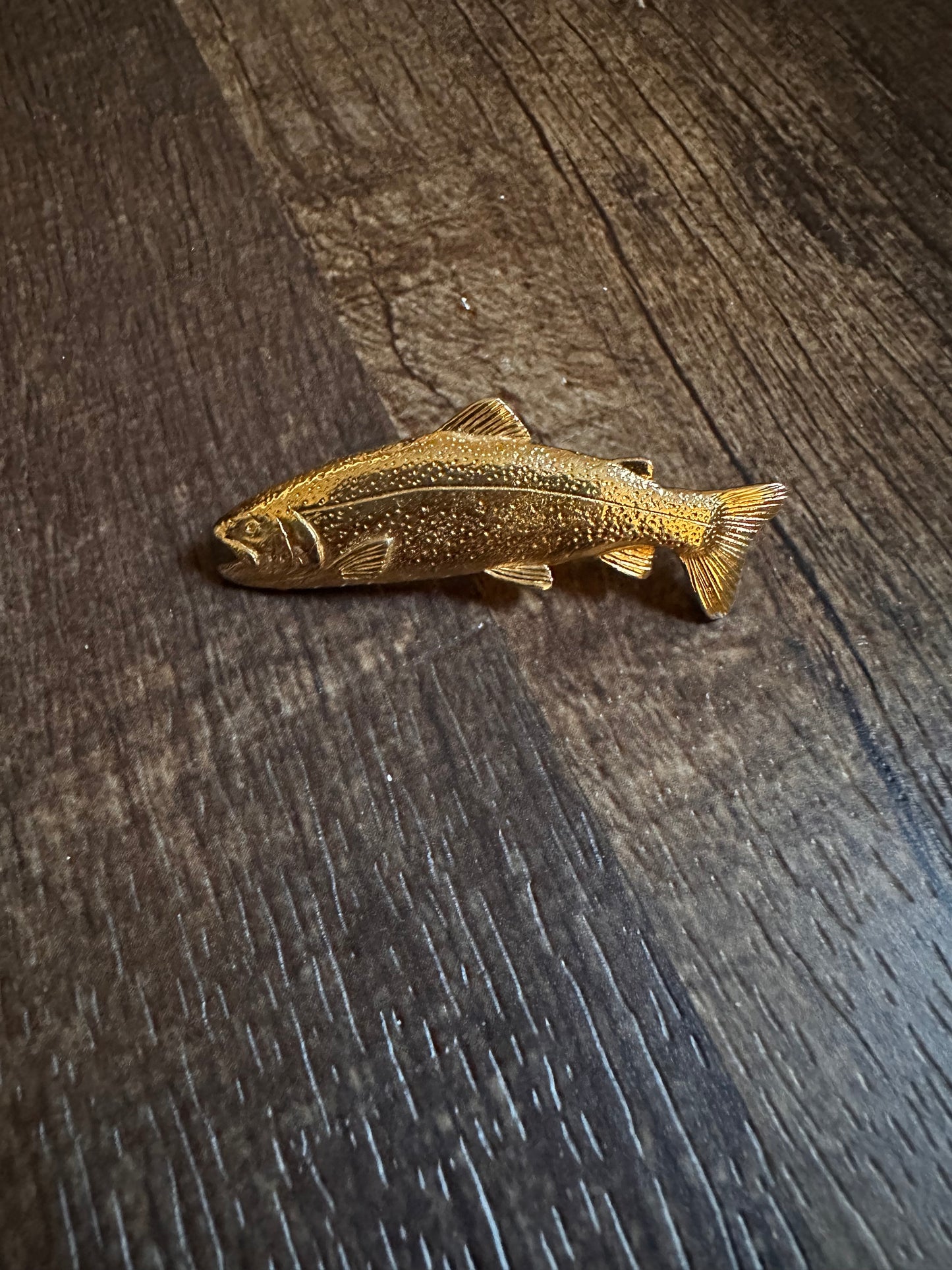 Vintage 1988 GG Harris Gold Trout Pin