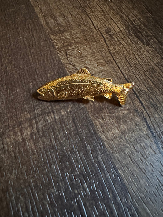 Vintage 1988 GG Harris Gold Trout Pin