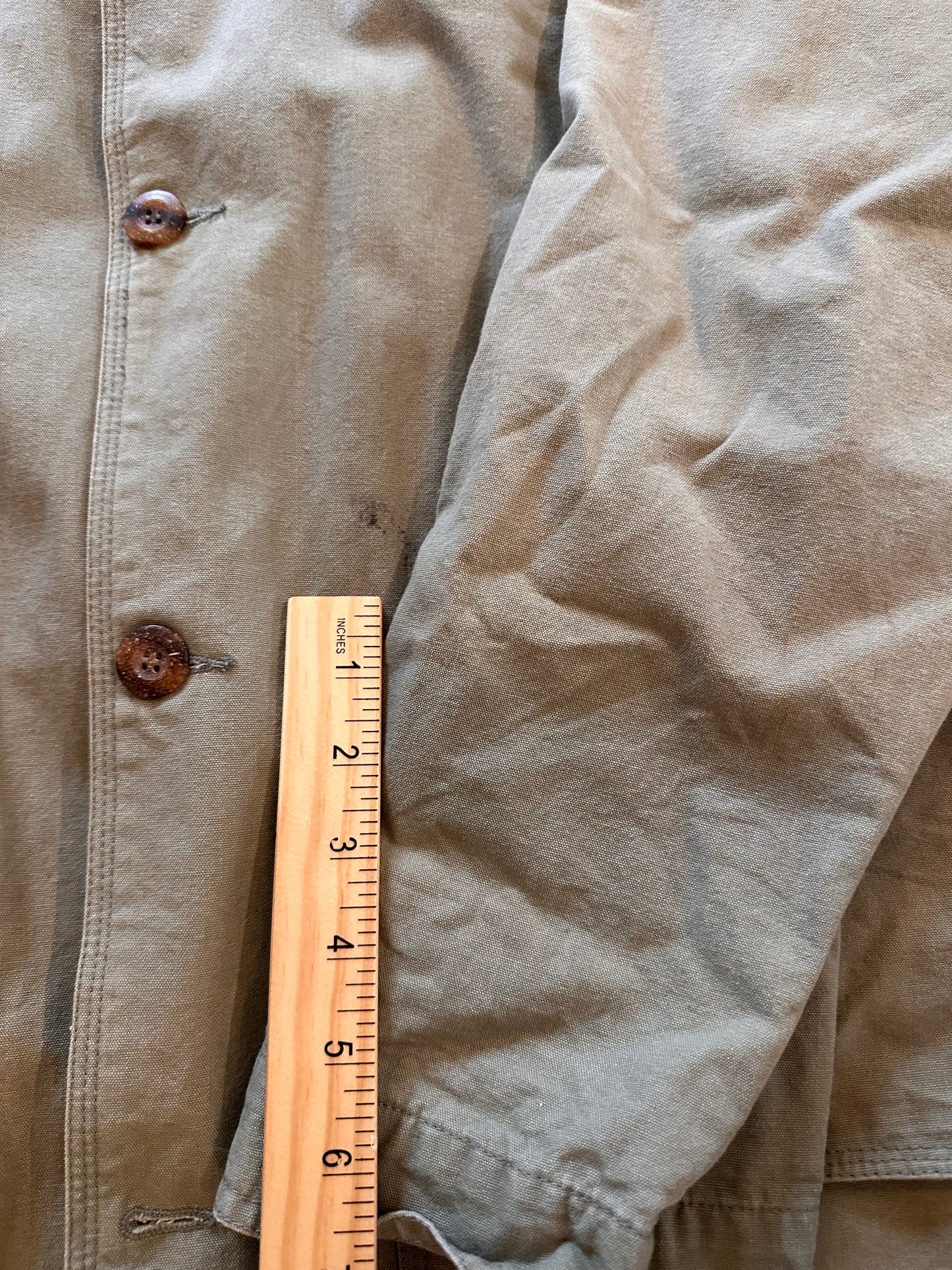 Vintage Woolrich Chore Coat (L) Fly Fishing Lining - Olive