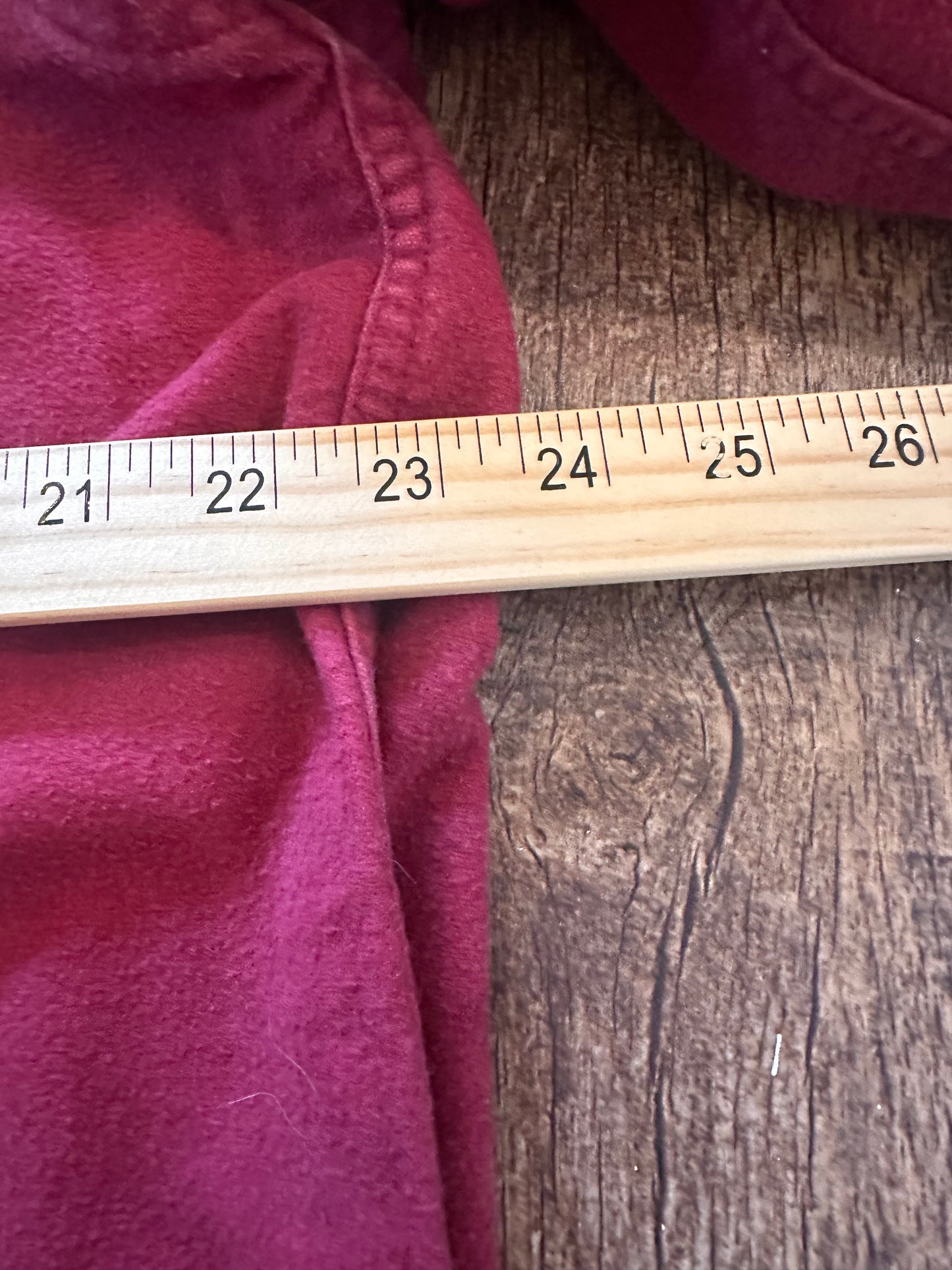 Vintage L.L. Bean Chamois (16 Tall) Embroidered Fly - Red