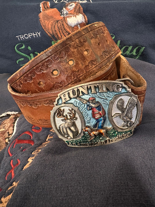Vintage Western Hunting Leather Belt