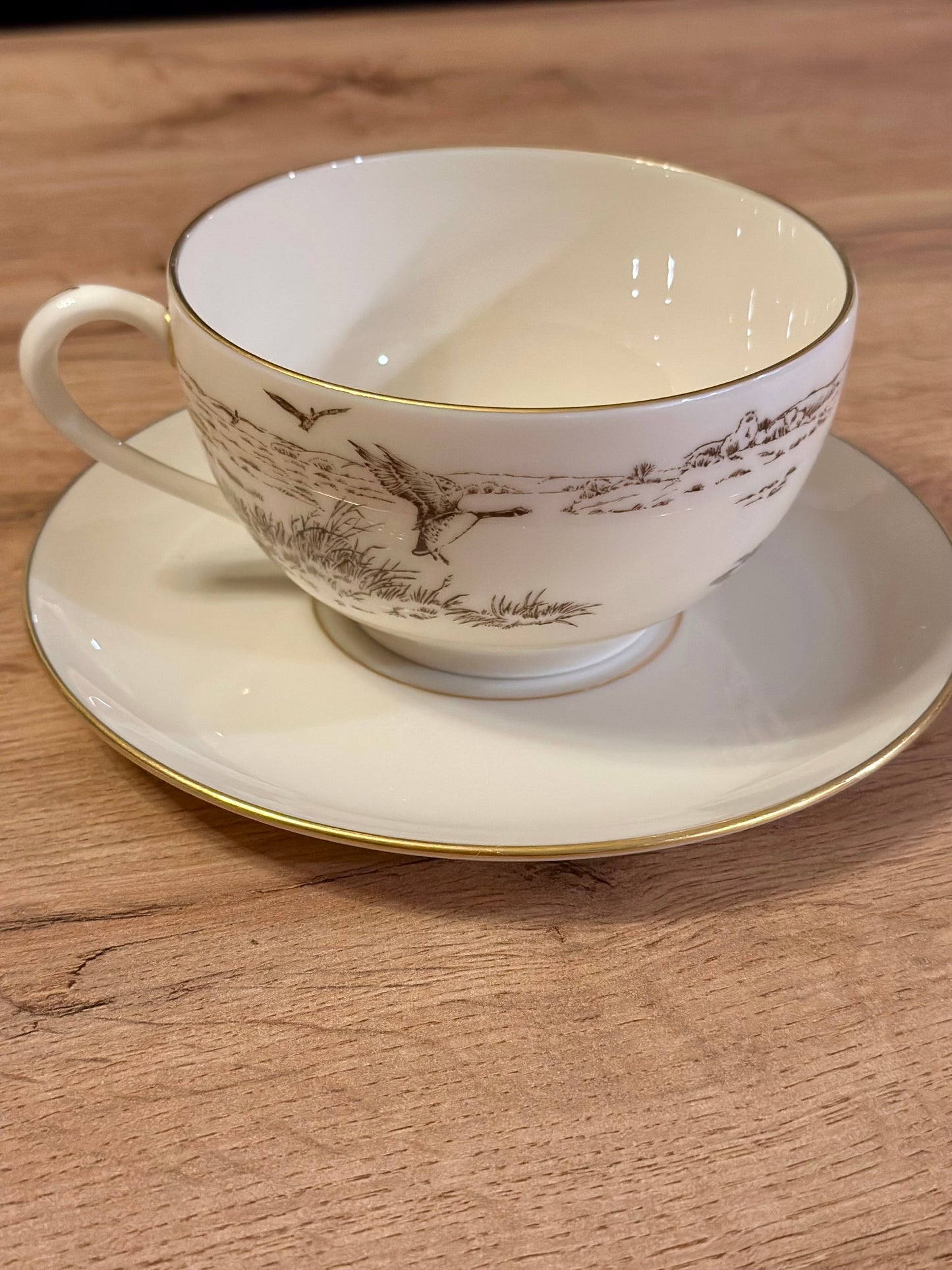 VTG Lenox “Reserved: For a Very Wonderful Guy” Tea / Coffee / Soup Cup and Saucer - Ivory