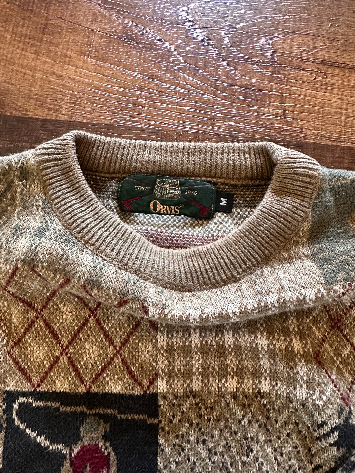 Vintage Orvis Crewneck (M) Fly Fisherman Motif