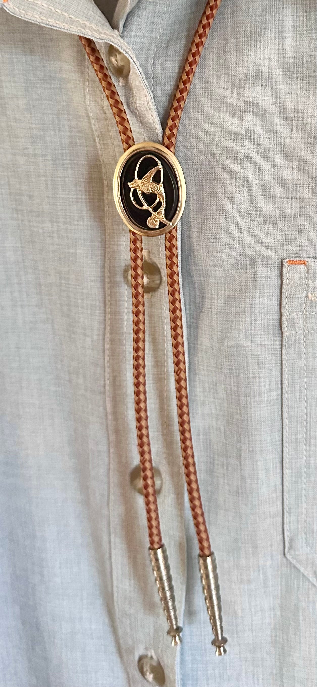 Vintage Bolo Tie - Flying Fish and Fly Reel