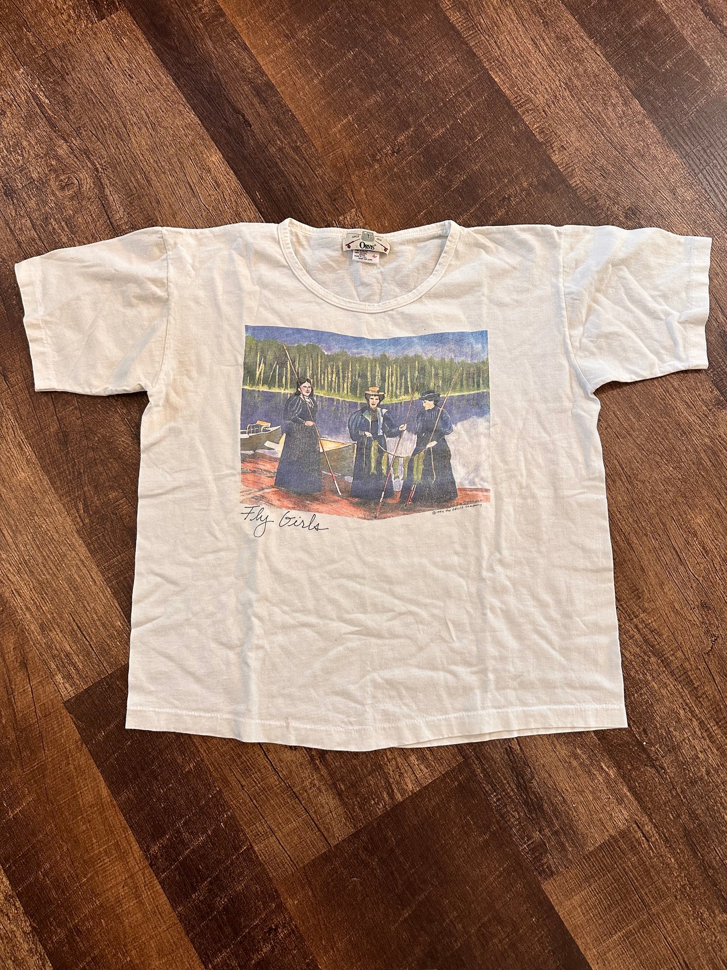 Vintage Orvis Tshirt (L) “Fly Girls”