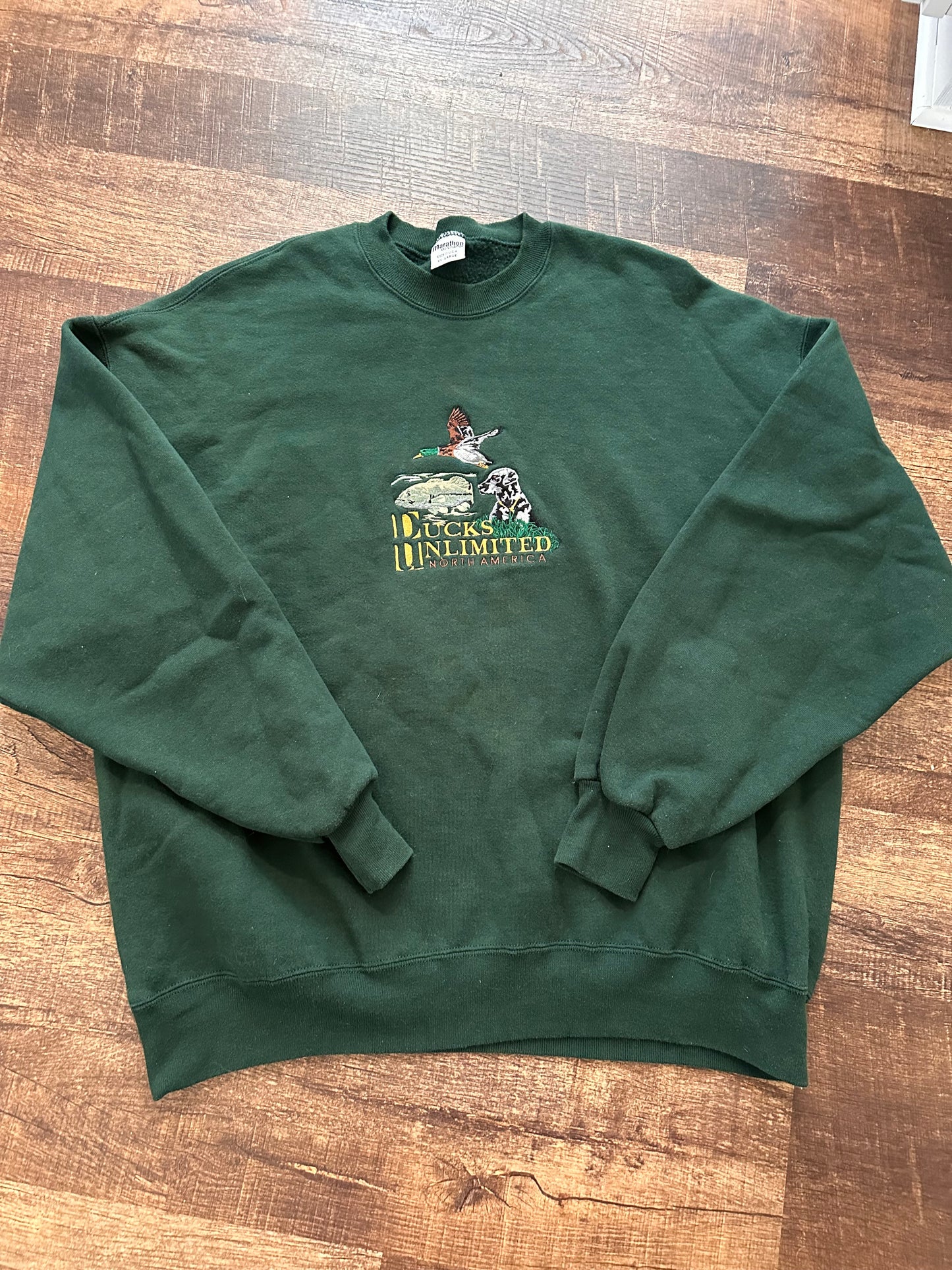 Vintage Ducks Unlimited Crewneck (XXL) Embroidered Fish Deer Duck Trifecta