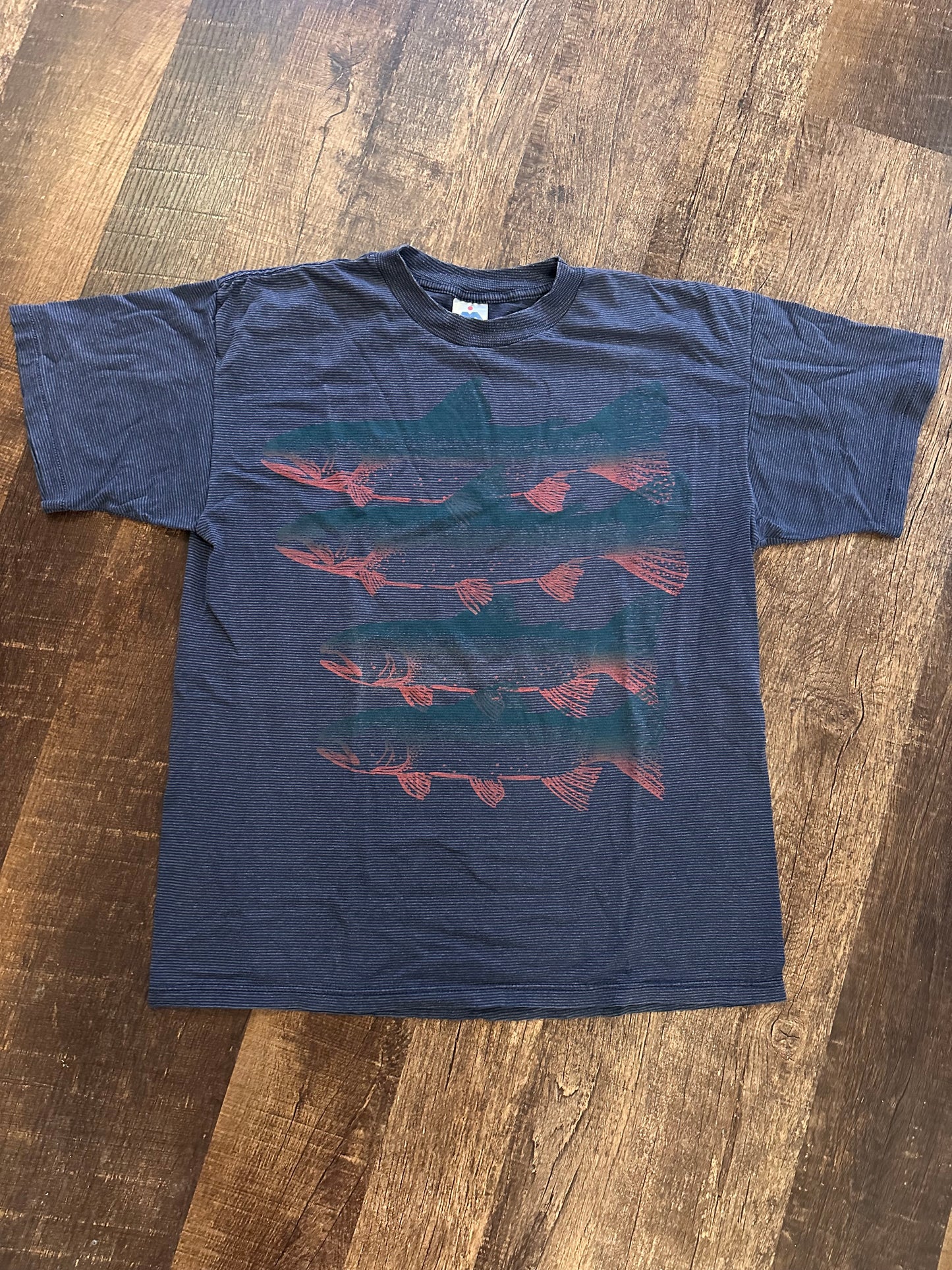 Vintage Double Sided Fish T-shirt (L)