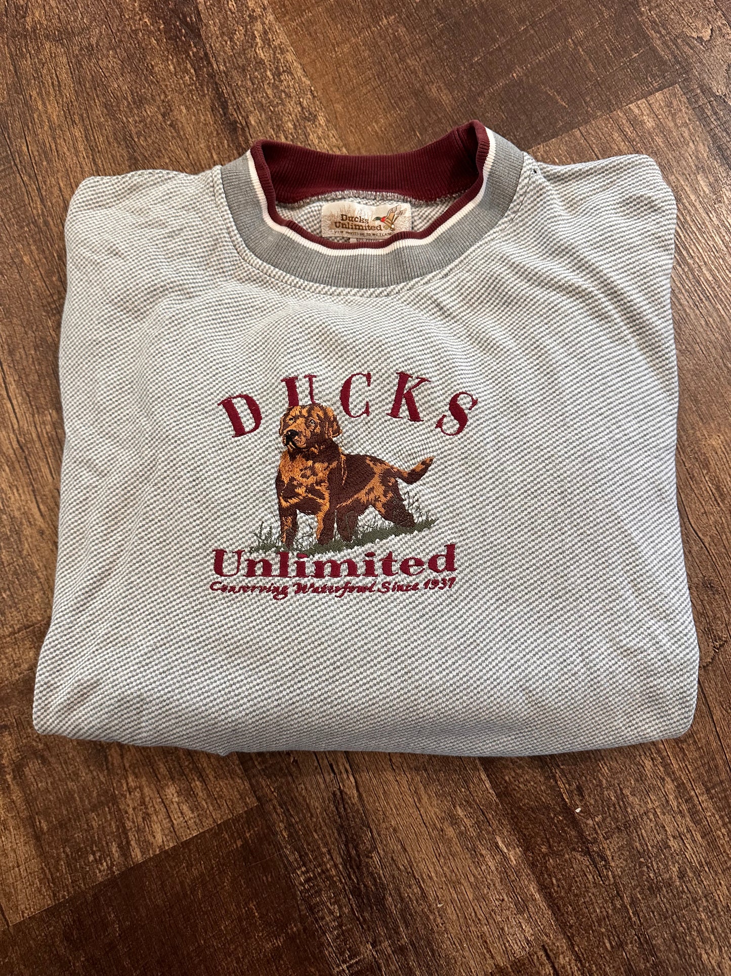 Vintage Ducks Unlimited Crew (XXL) Embroidered Dog