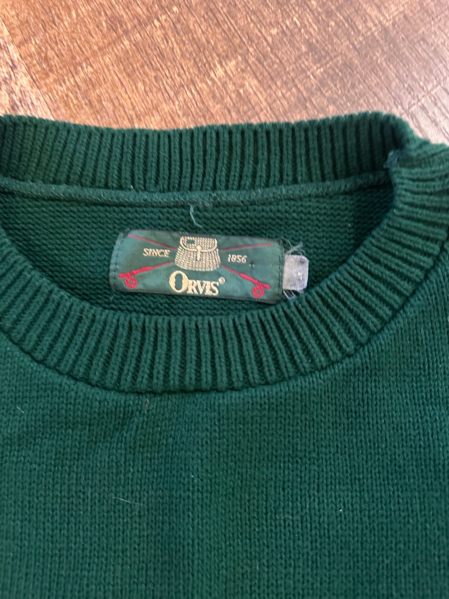 Vintage Orvis Rain Repellent Sweater (L/XL) Green