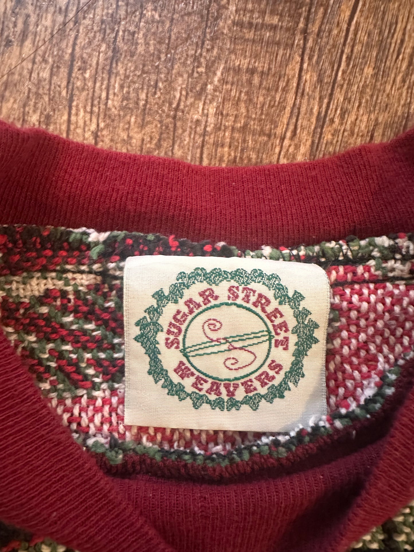Vintage Sugar Street Fly Fishing Trout Tapestry Sweater (OS)