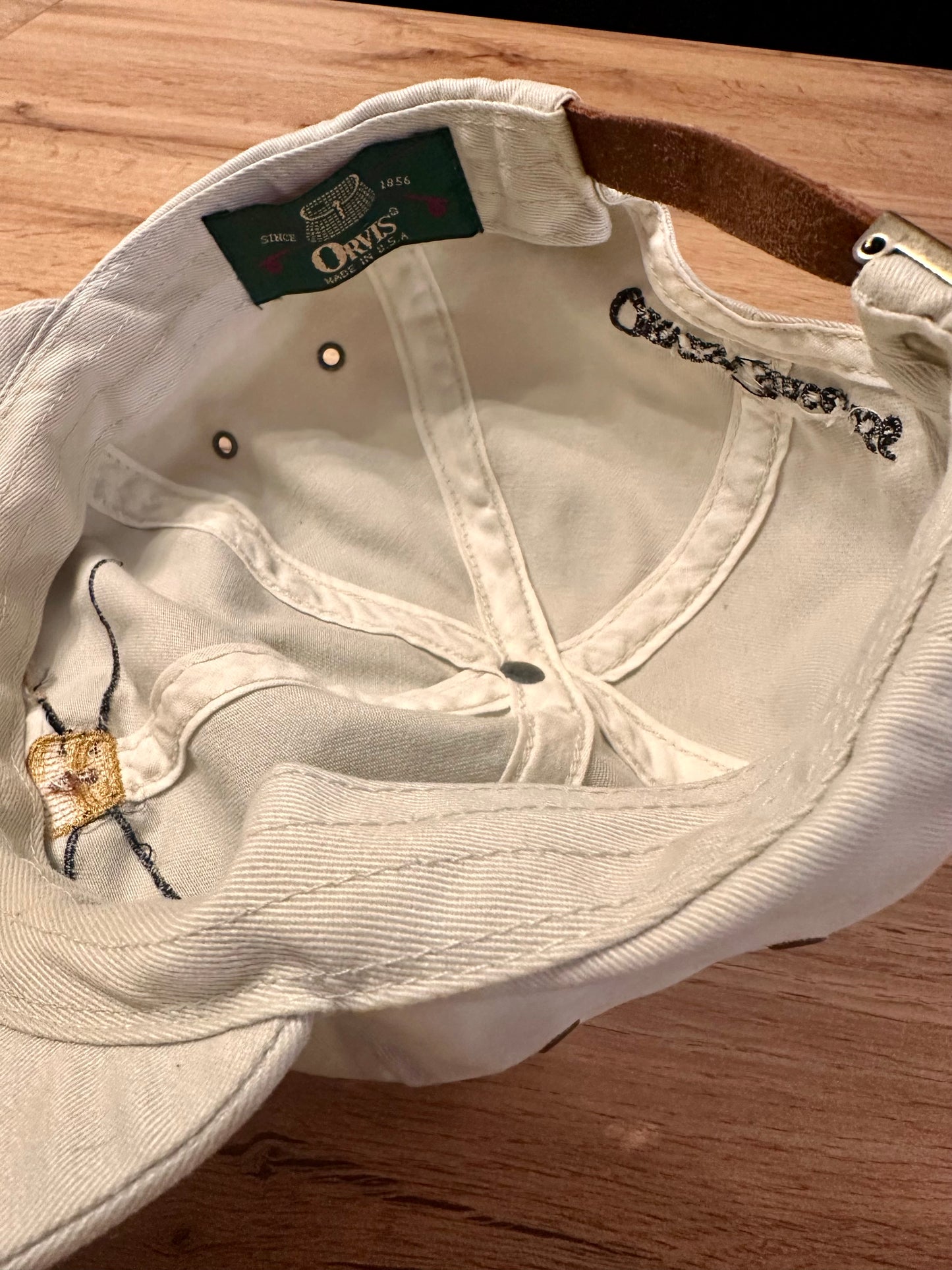 Vintage Orvis Long Brim Hat Embroidered Rods and Creel Logo