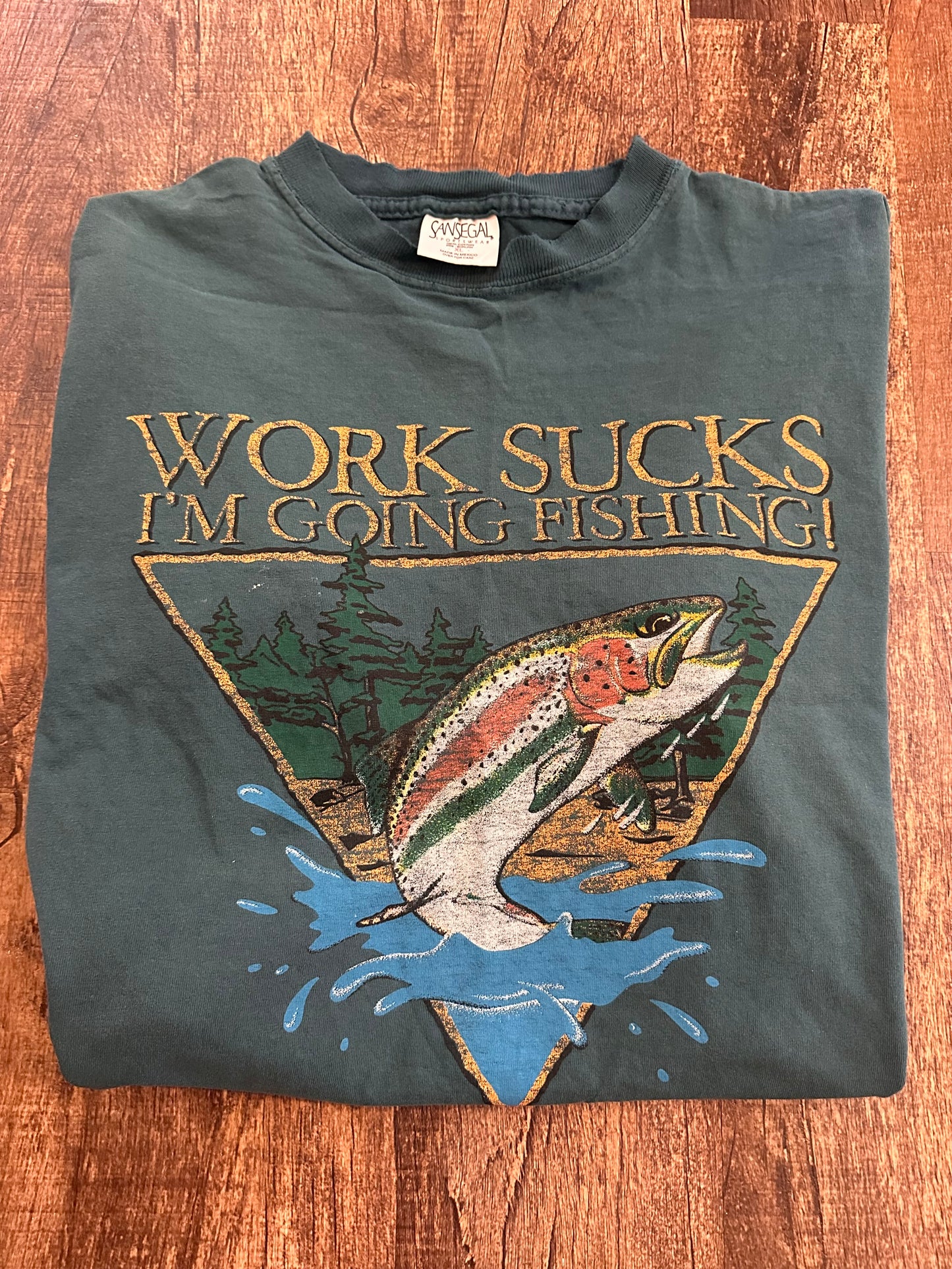 Vintage SanSegal Work Sucks T-shirt (XL)