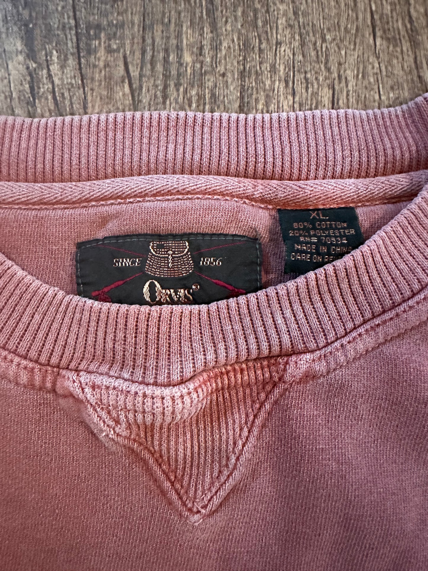 Vintage Orvis Crewneck (XL) Elk Hair Caddis - Salmon
