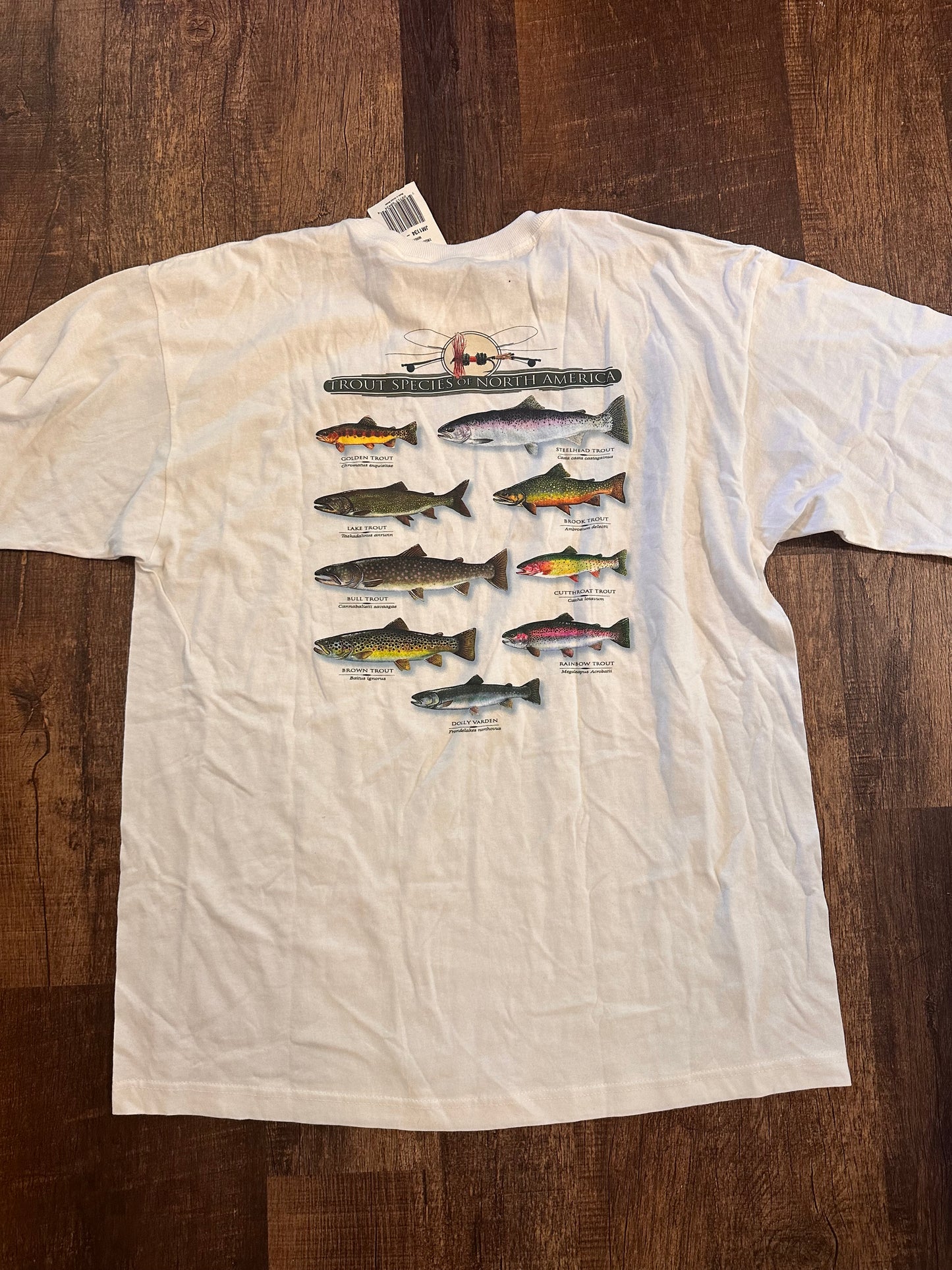 Vintage Columbia T NWT (XL) Trout Species - White