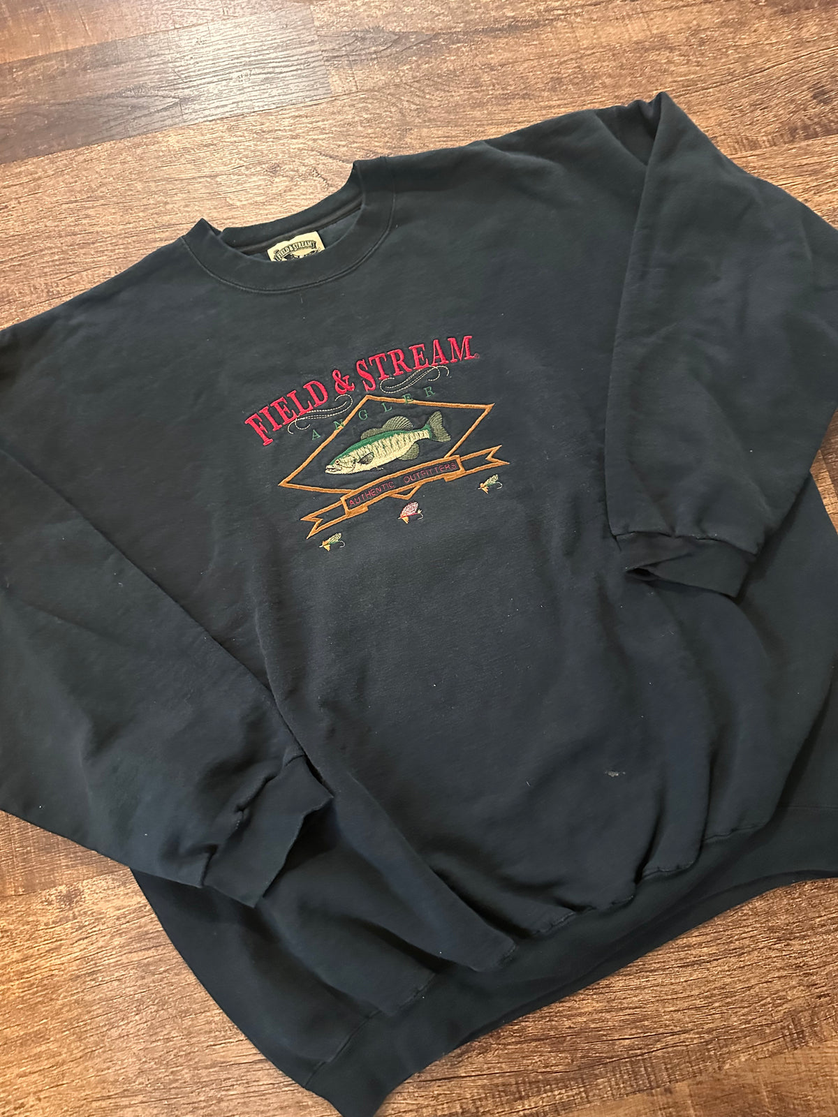 Vintage Field & Stream Crewneck (XL) Embroidered Angler Outfitters
