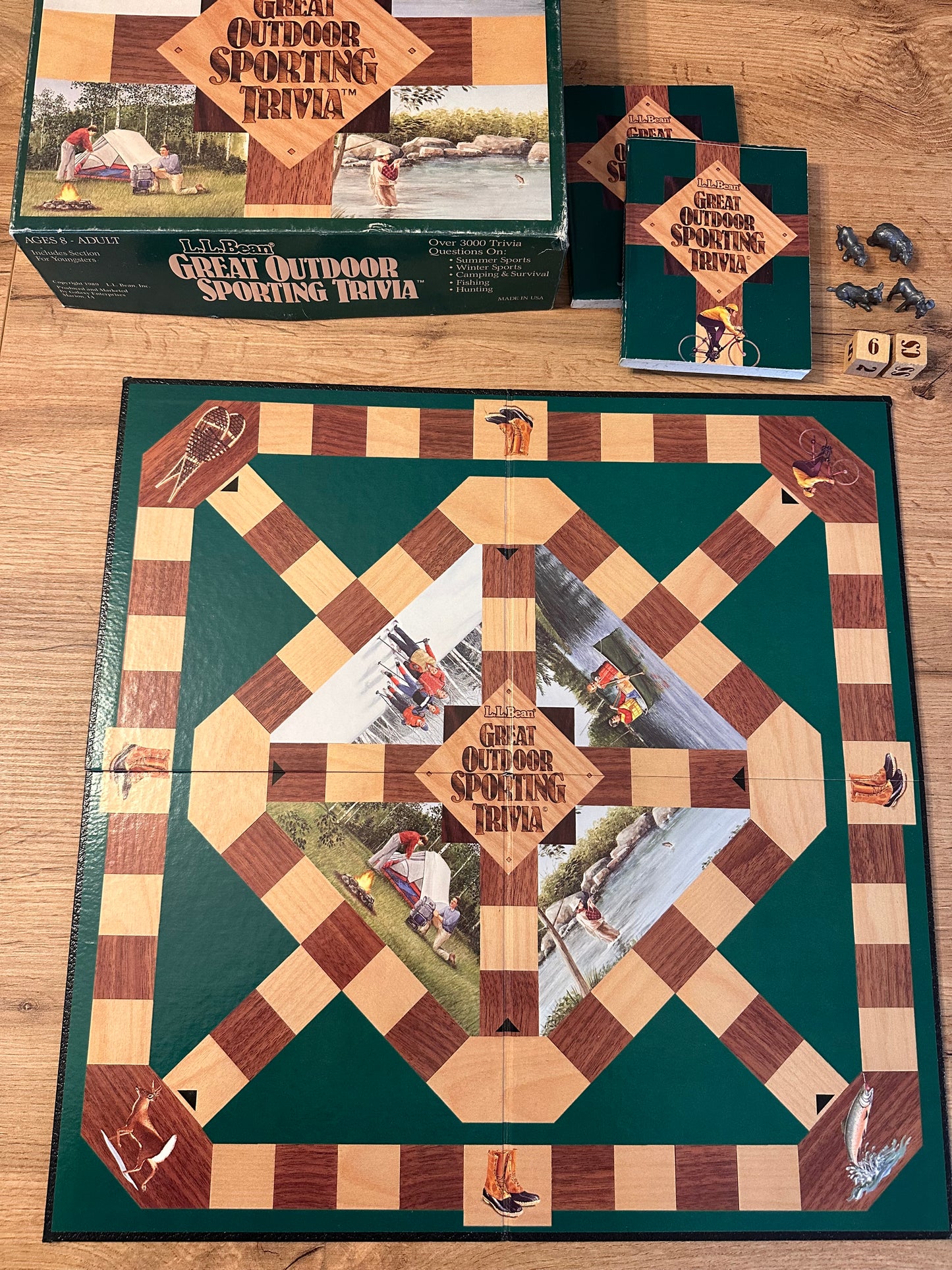 Vintage 1989 L.L. Bean Great Outdoor Sporting Trivia Board Game