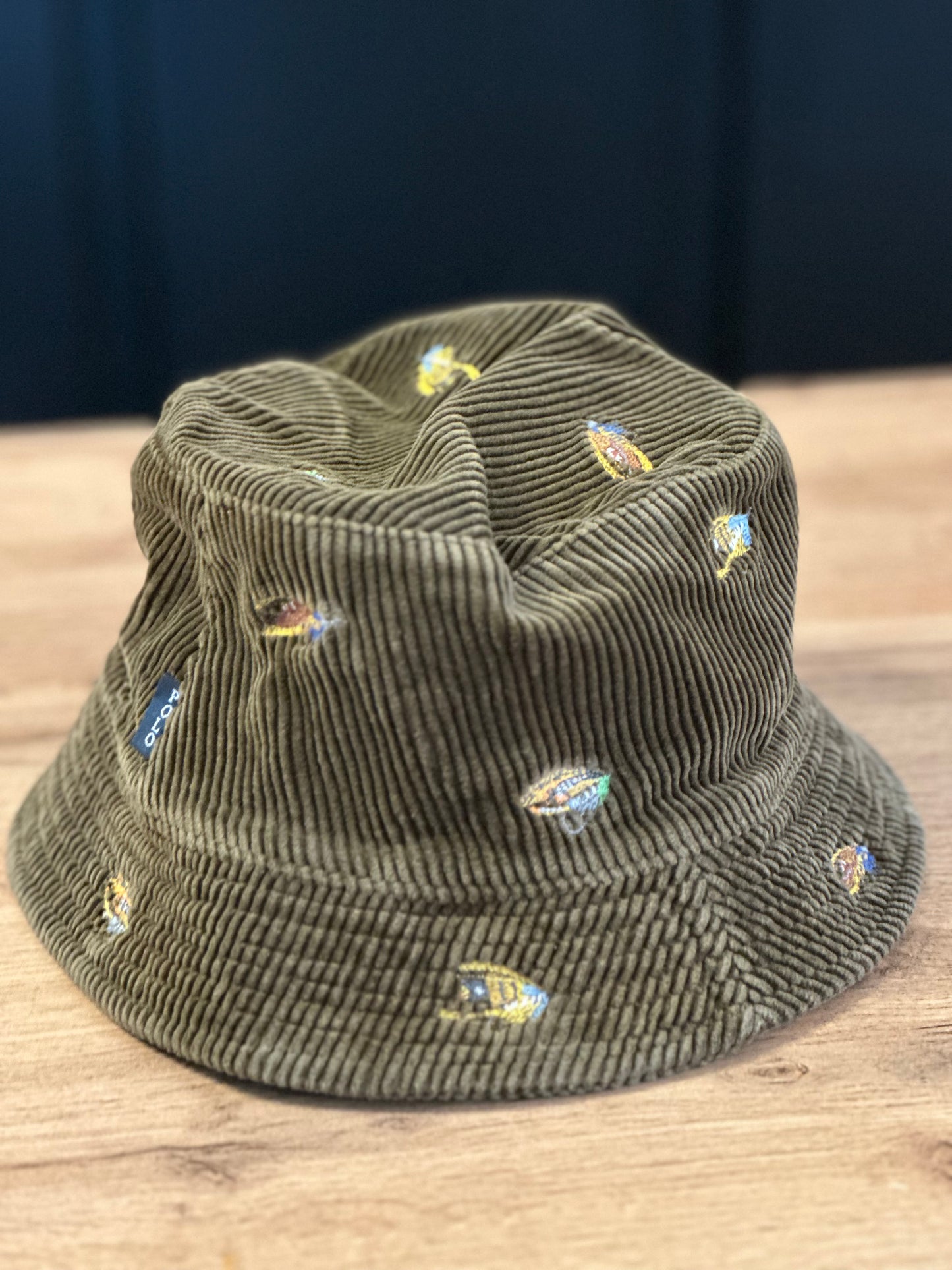 Polo Ralph Lauren Corduroy Bucket Hat (L/XL) Embroidered Flies