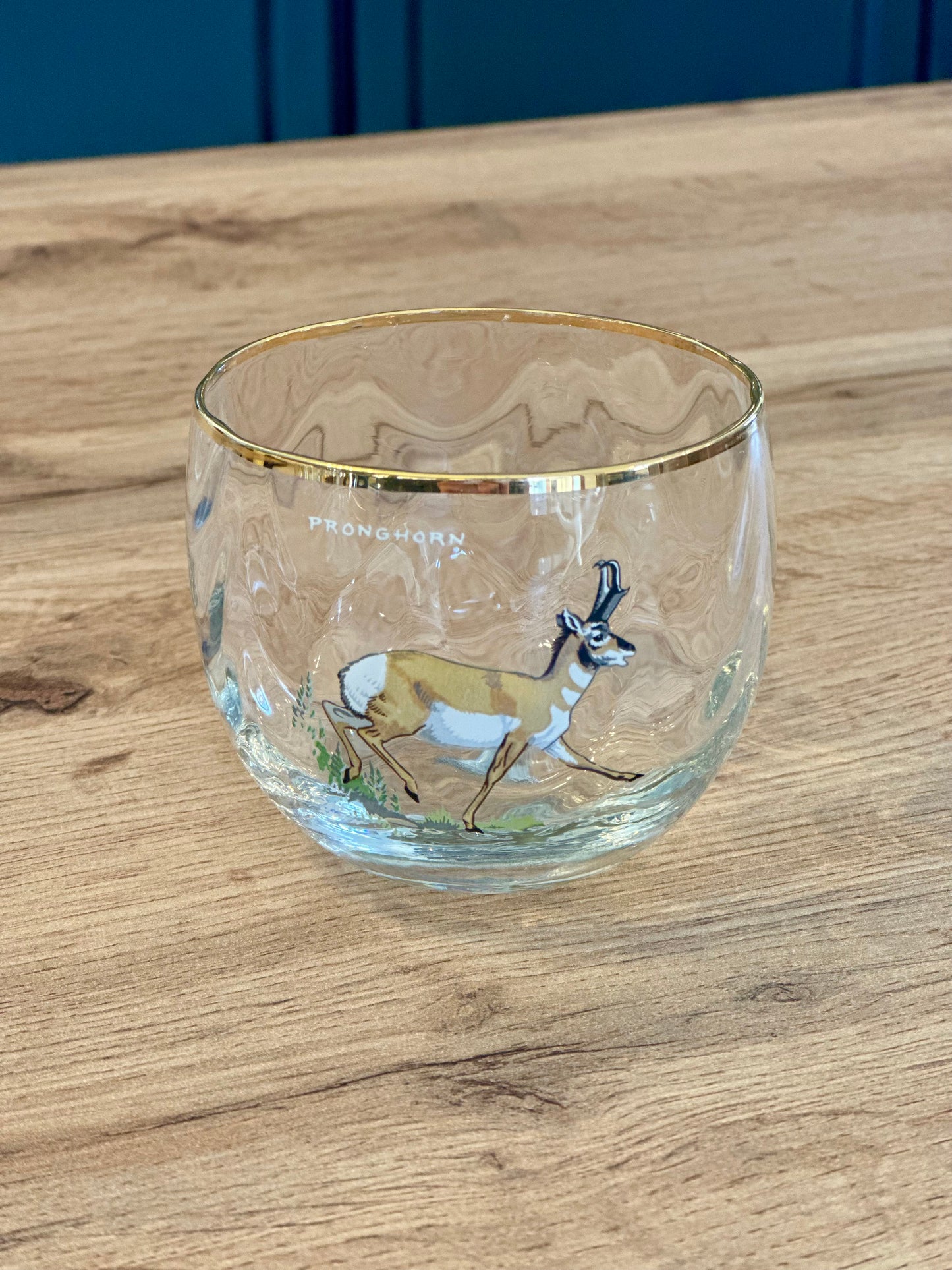 RARE 🥃 Ned Smith “Big Game” Low Ball Whiskey Glasses (Set of 8)