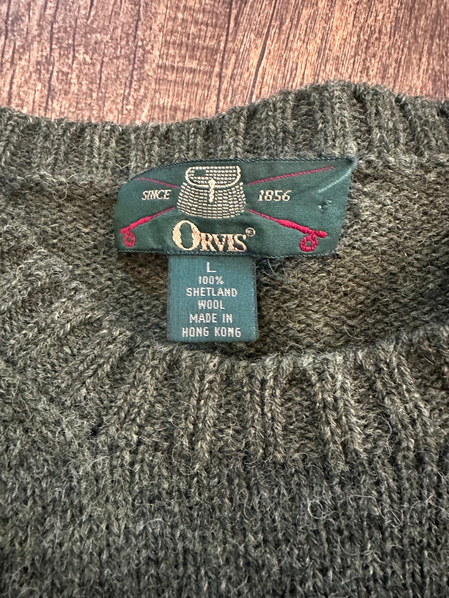 Vintage Orvis Sweater (L) 100% Shetland Wool