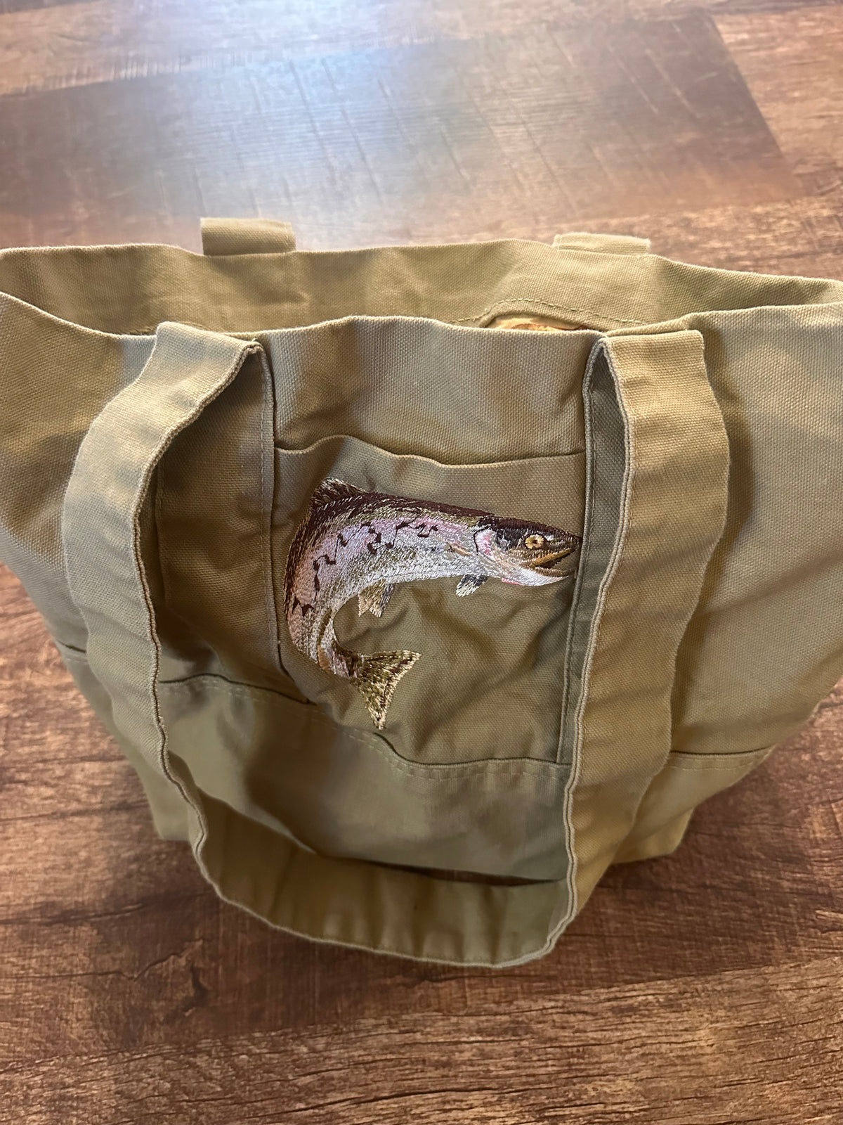 Vintage Canvas Tote Trout Bag “The Looney Lady”
