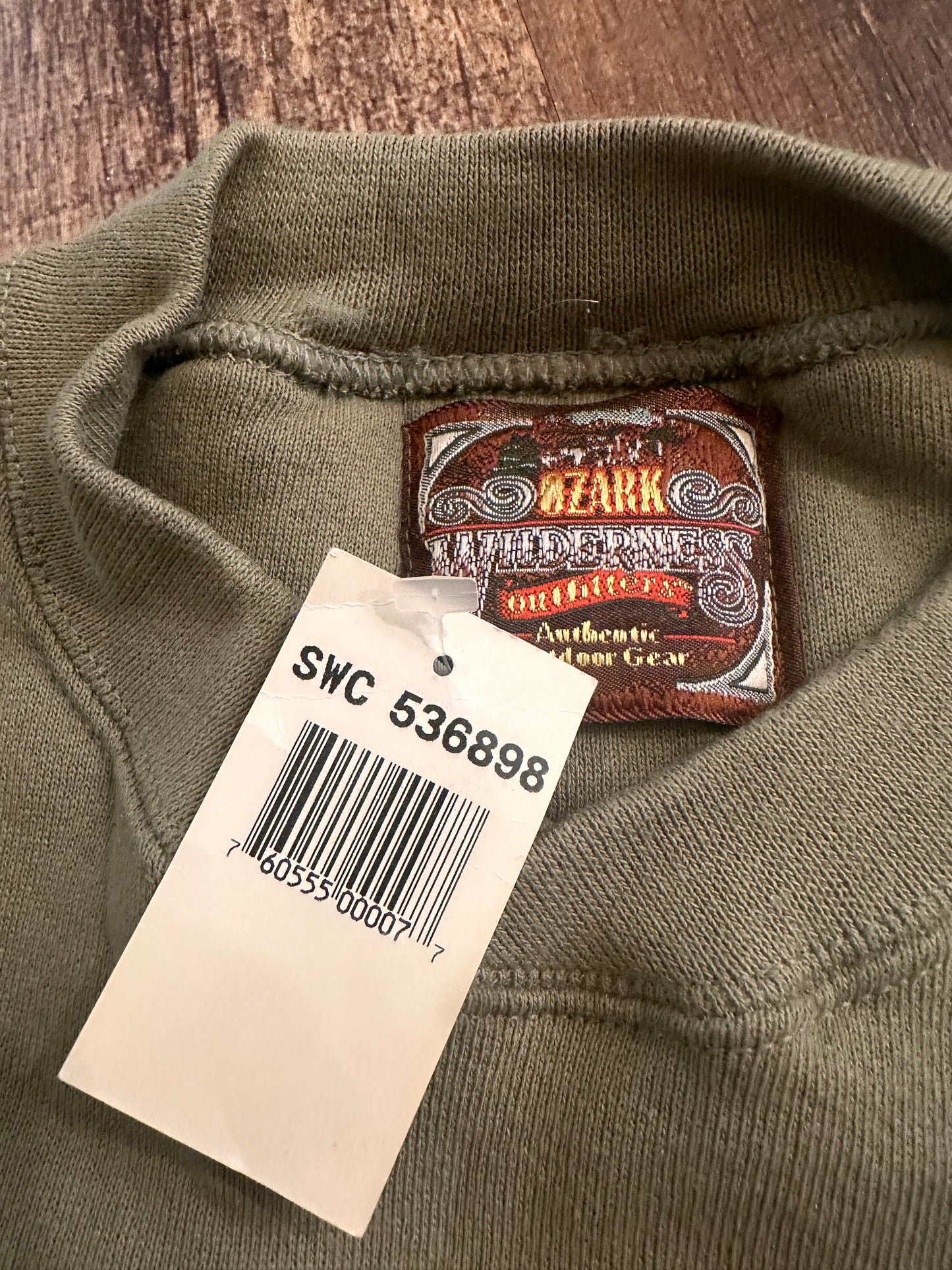 VTG Ozark Wilderness Outfitters Crewneck (XL) Embroidered Field Companion over bird dog pheasant graphic