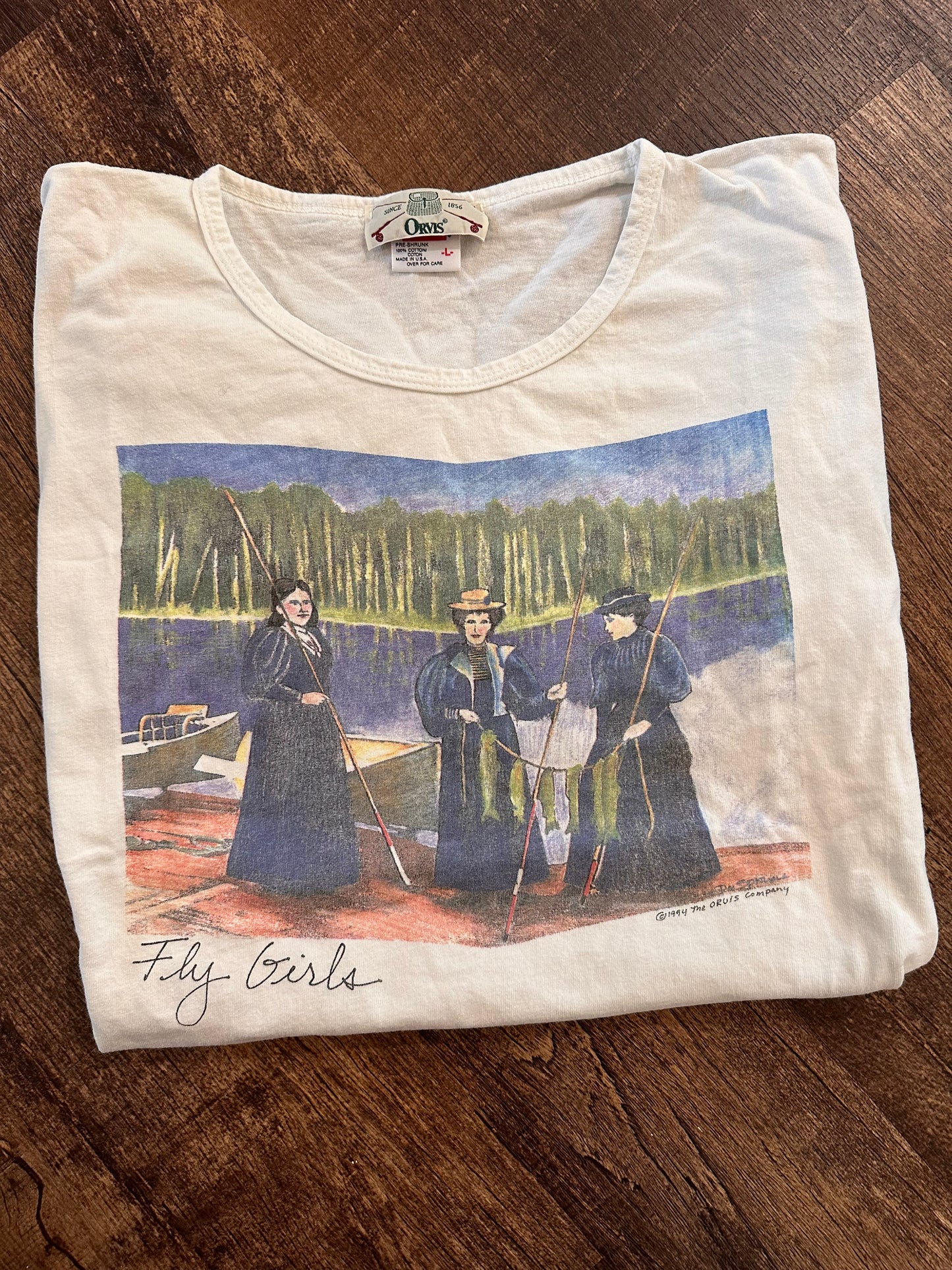 Vintage Orvis Tshirt (L) “Fly Girls”
