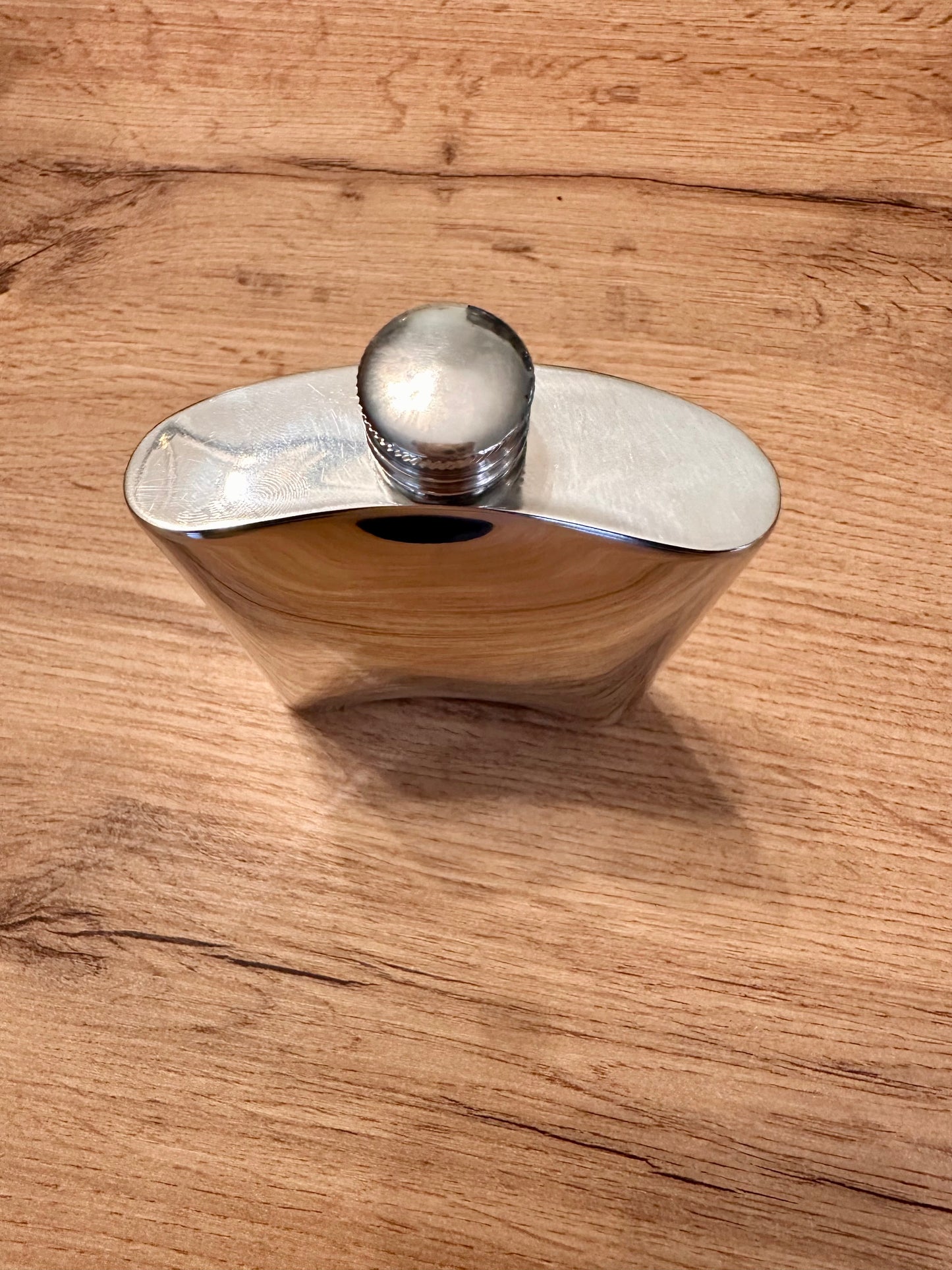 Vintage Alchemy Pewter Flask - Engraved Fly Fishing Scene