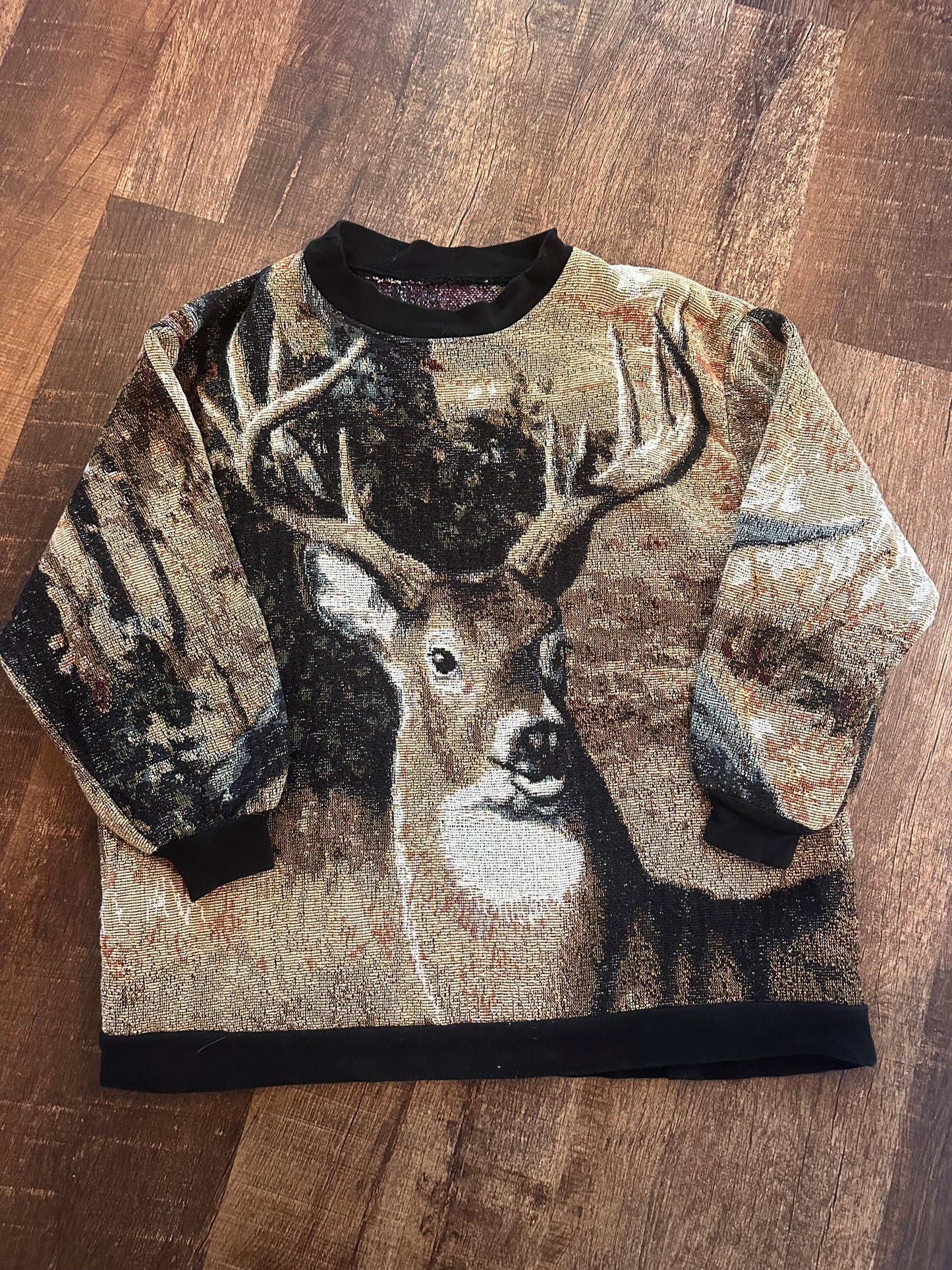 Vintage Rare Sugar Street Tapestry Sweater (OS) Deer Buck