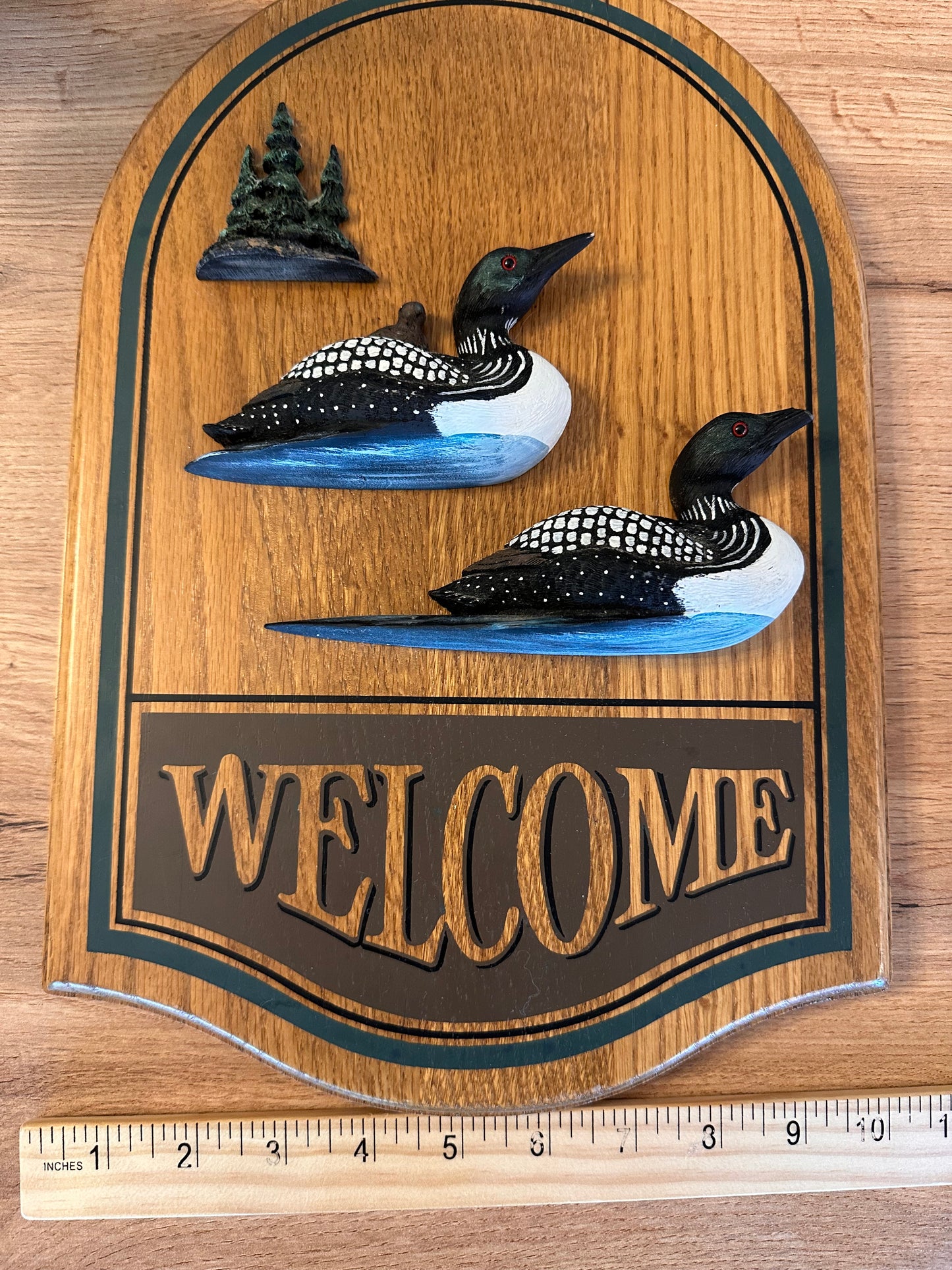 Vintage Loon Welcome Sign 14”x10”