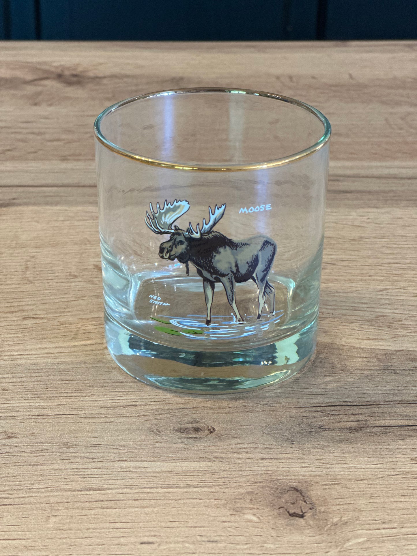 Vintage 🥃 Rare Complete Set Ned Smith “Big Game” Whiskey Glasses (Set of 8) Mint Condition