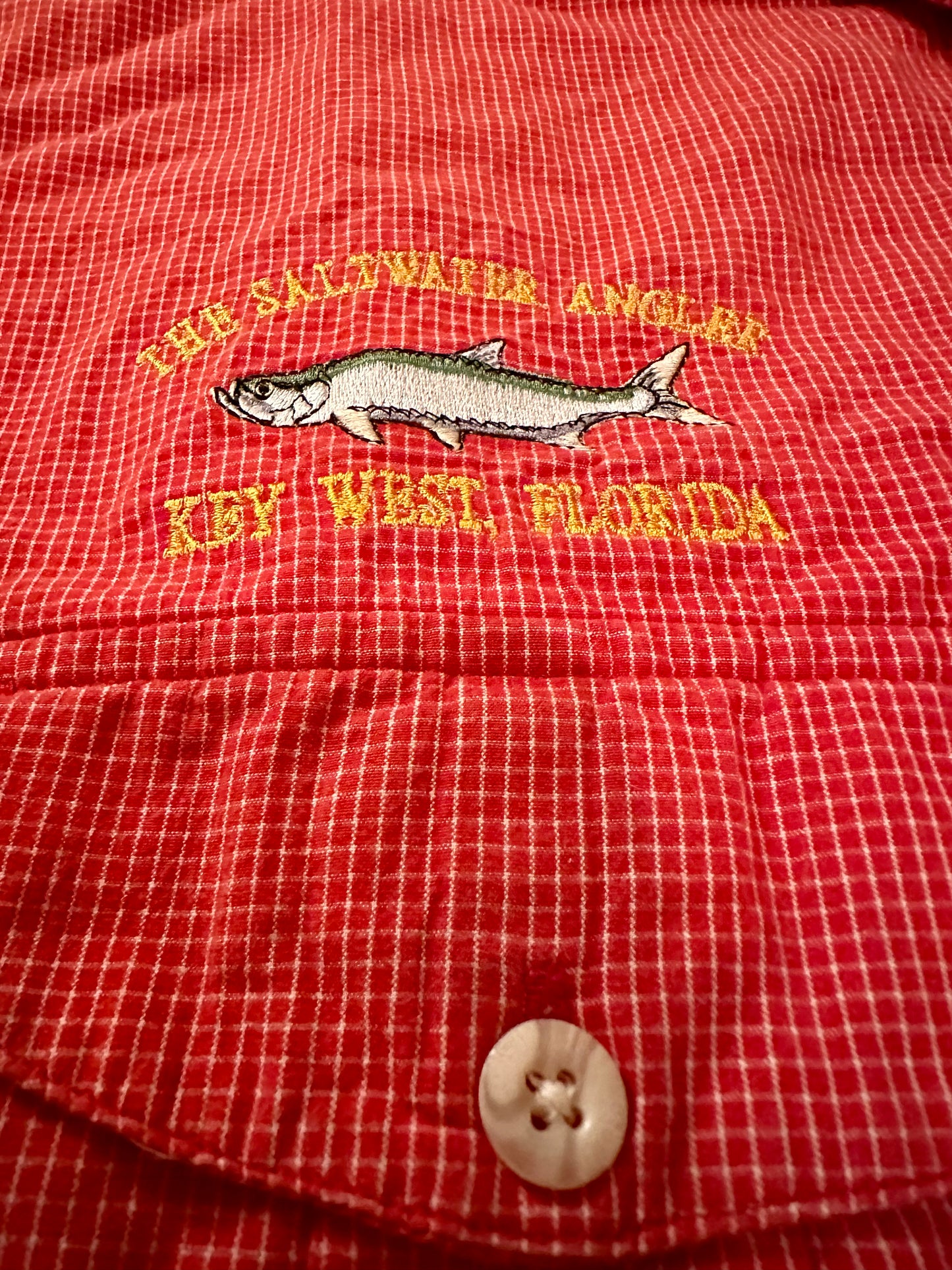 Orvis Trout Bum Fishing Button Down (XL) Embroidered Saltwater Angler - Key West FL