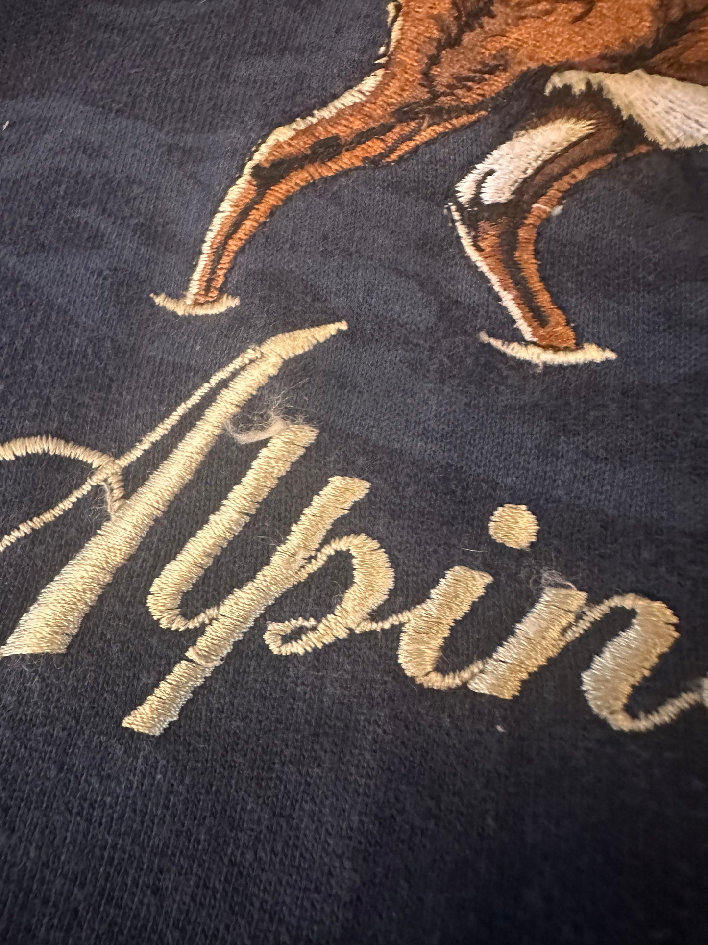 Vintage Headwaters Crewneck (XXL) Embroidered Alpine Buck - Navy