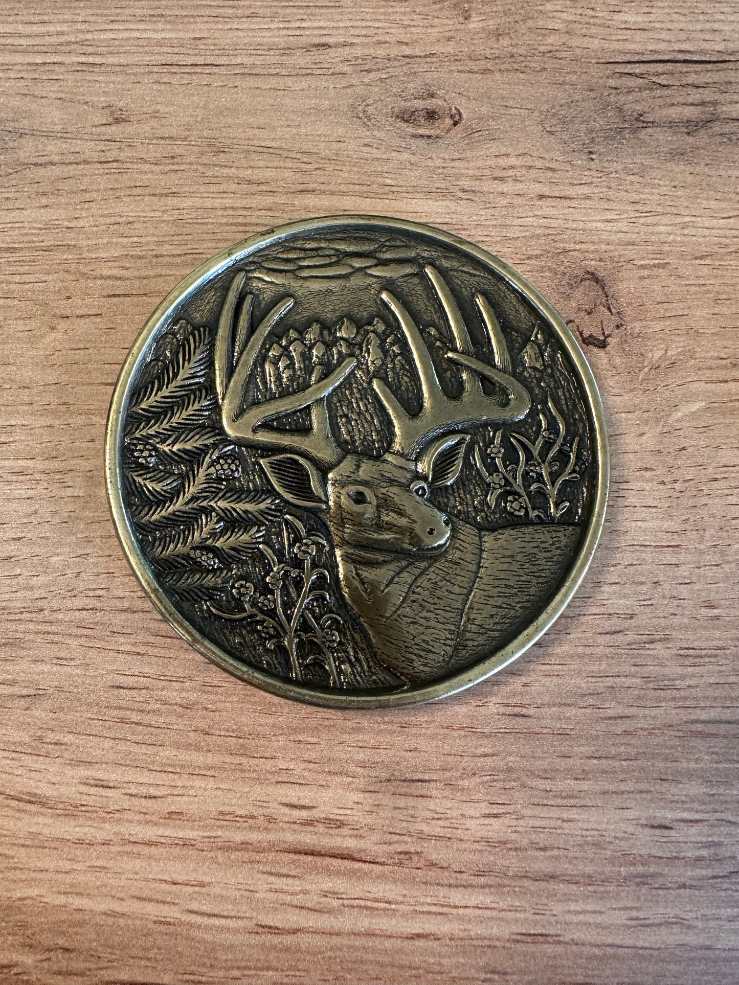 Vintage Ducks Unlimited Heavy Brass Coasters