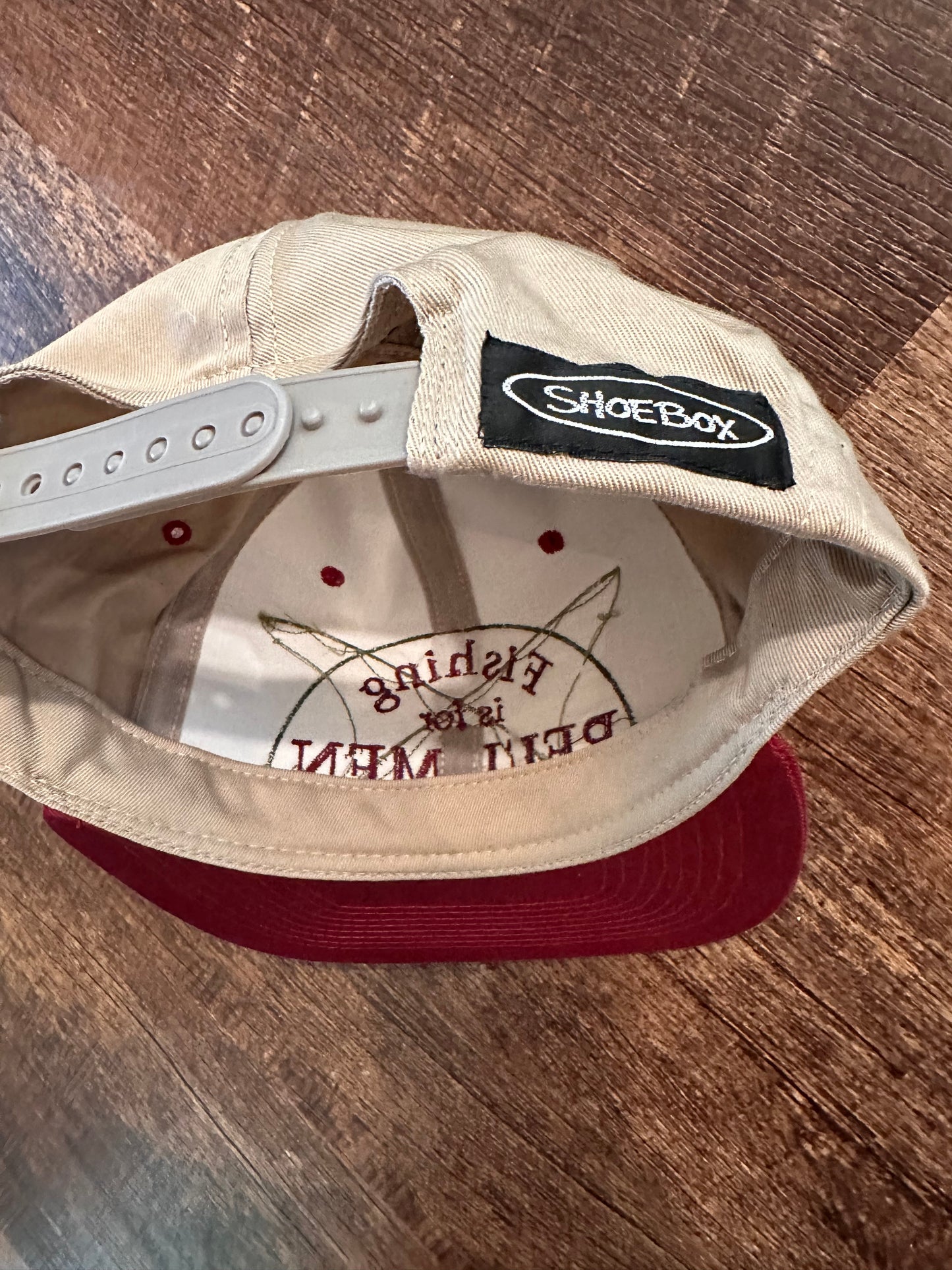 Vintage Shoebox SnapBack “Fishing is for Reel Men”