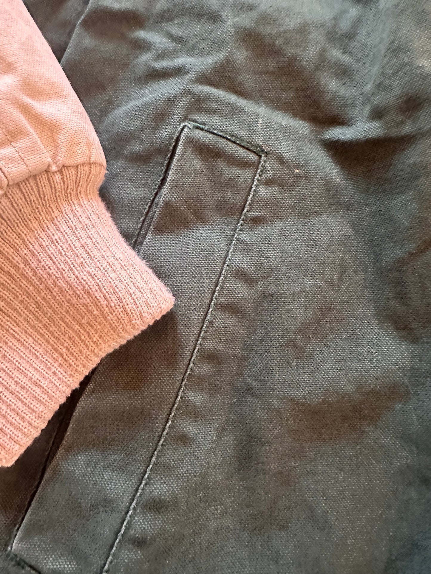 Vintage Eddie Bauer Bomber (L) Fly Fishing Lining - Cream and Green