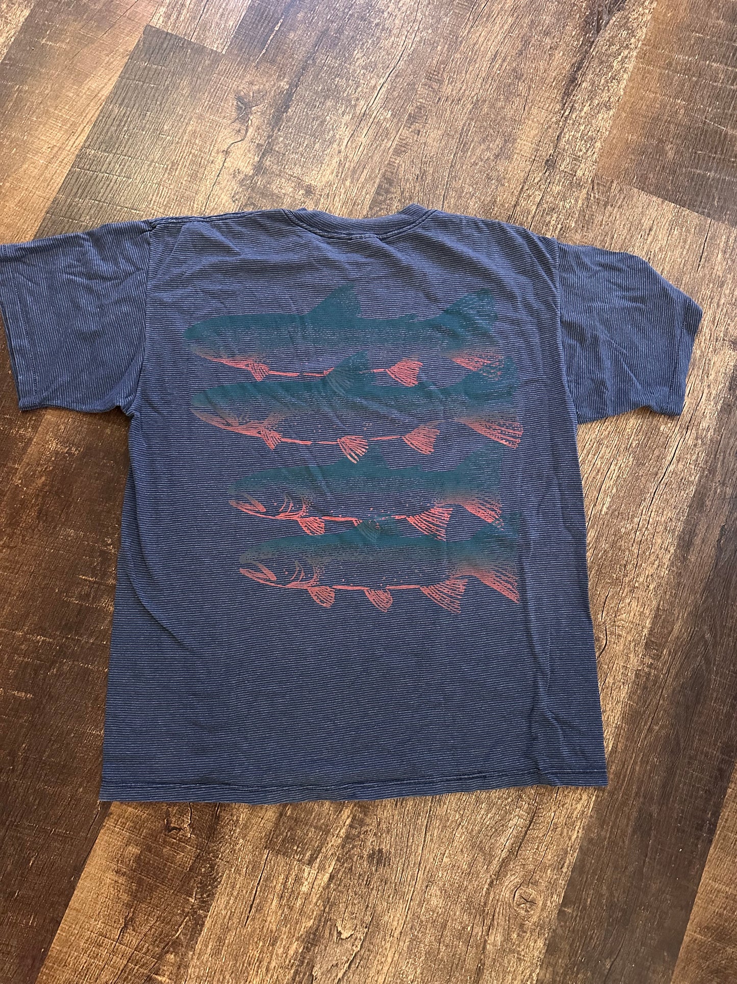 Vintage Double Sided Fish T-shirt (L)