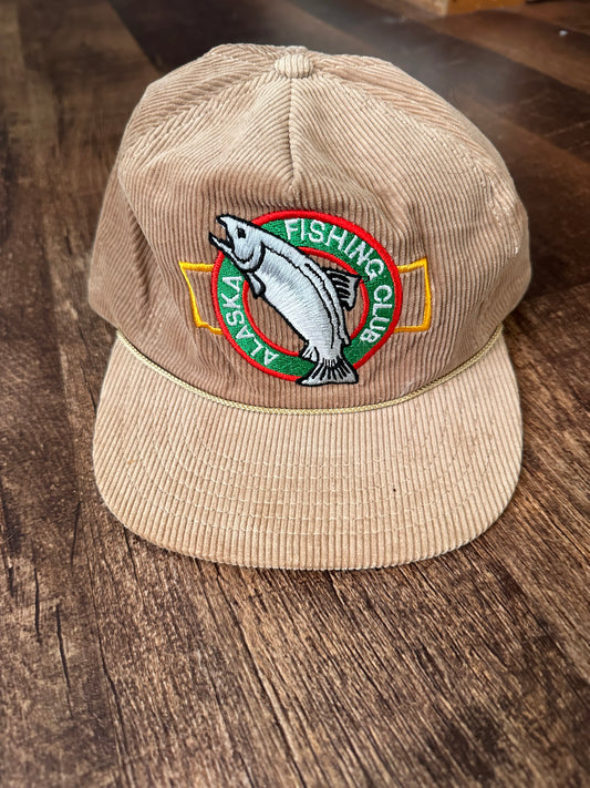 Vintage Alaska Fishing Club Corduroy SnapBack