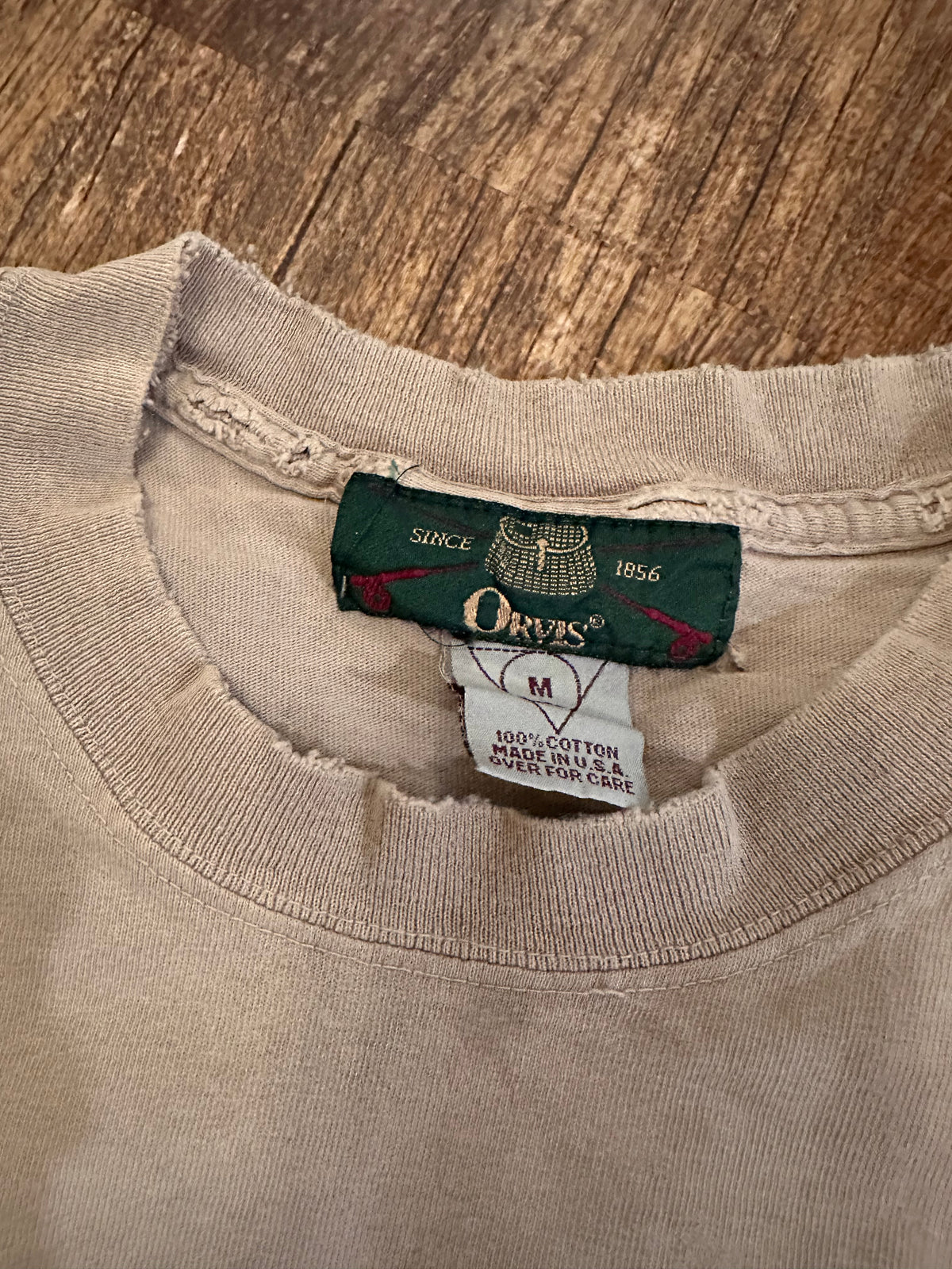 Vintage Orvis T (M) Embroidered Redfish and Rod Logo