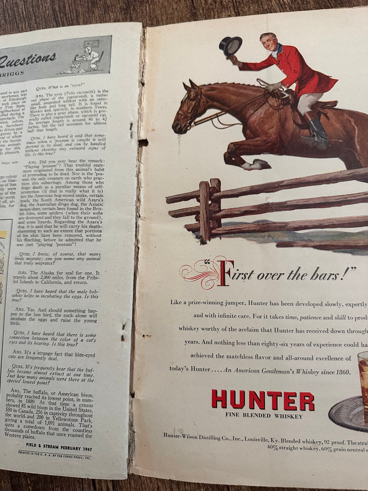 Vintage Field & Stream Magazine Issue February 1947