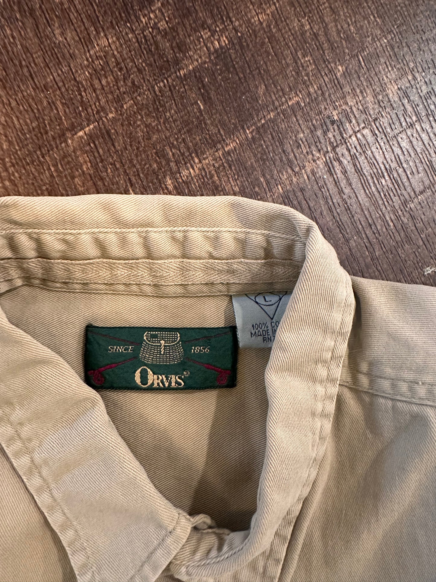 Vintage Orvis Button Down (L) Embroidered Triple Trout