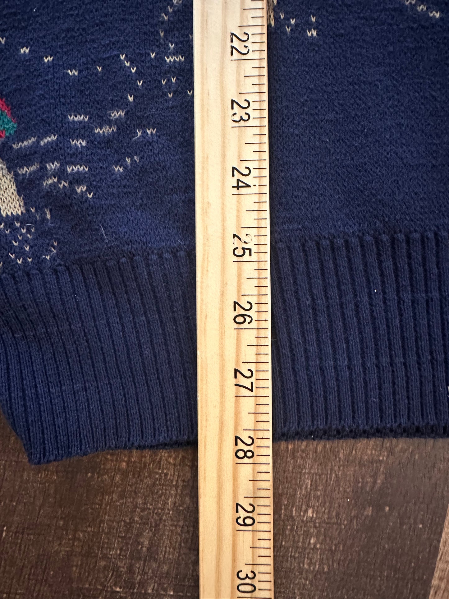 Vintage Orvis Crewneck (XL) Fly Fisherman Motif - Navy