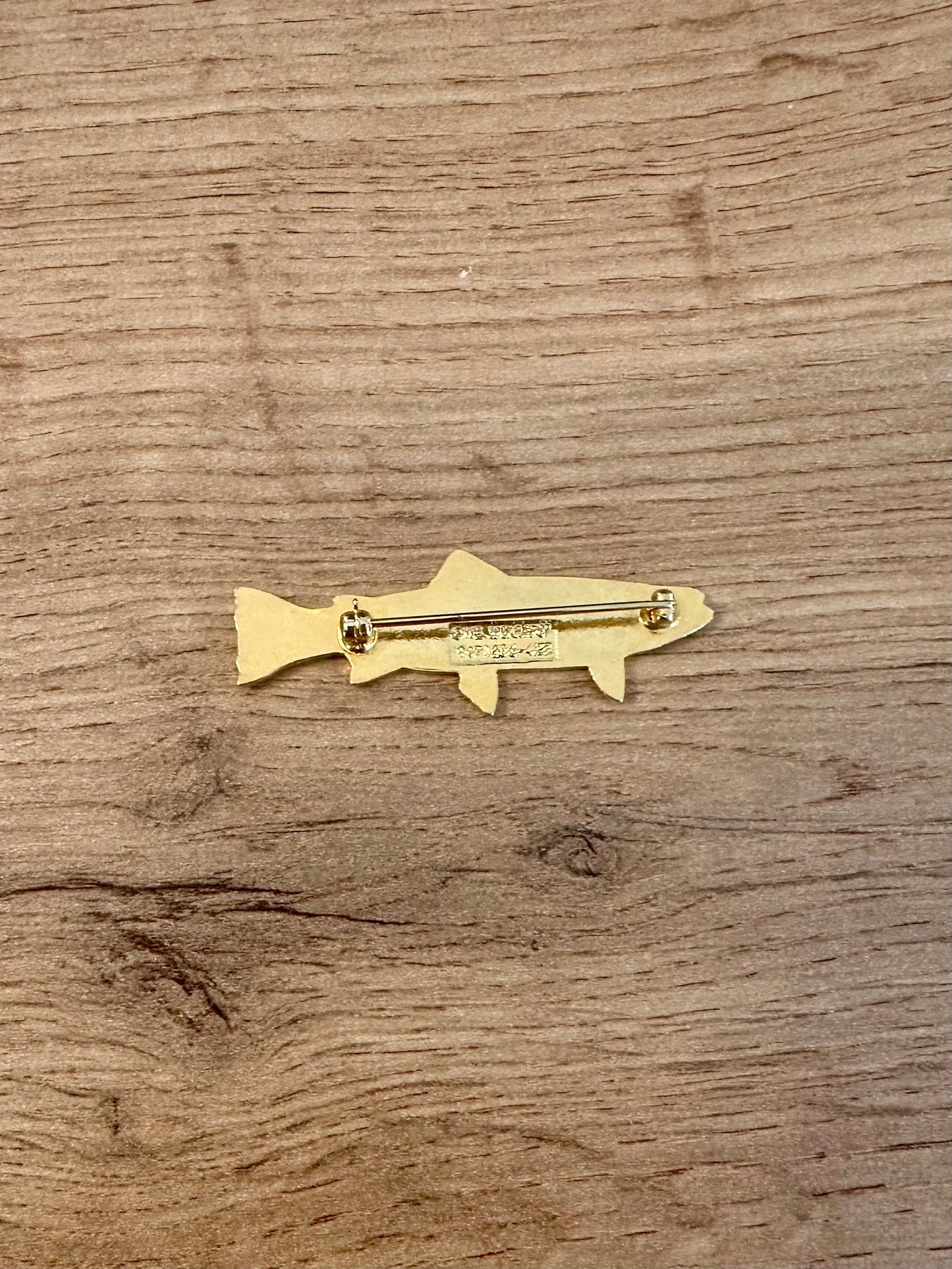 Vintage 1987 WM Spear Trout Enamel Lapel Pin