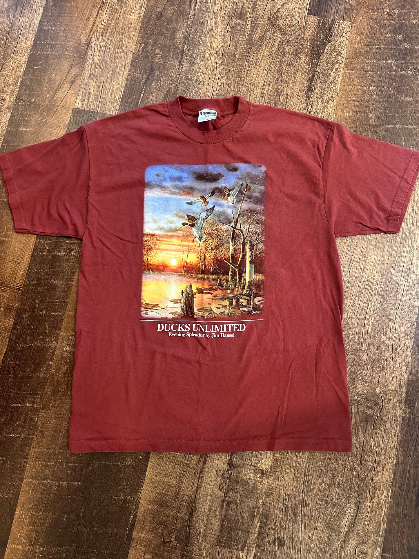 VTG Ducks Unlimited T (XL) Evening Splendor - Maroon