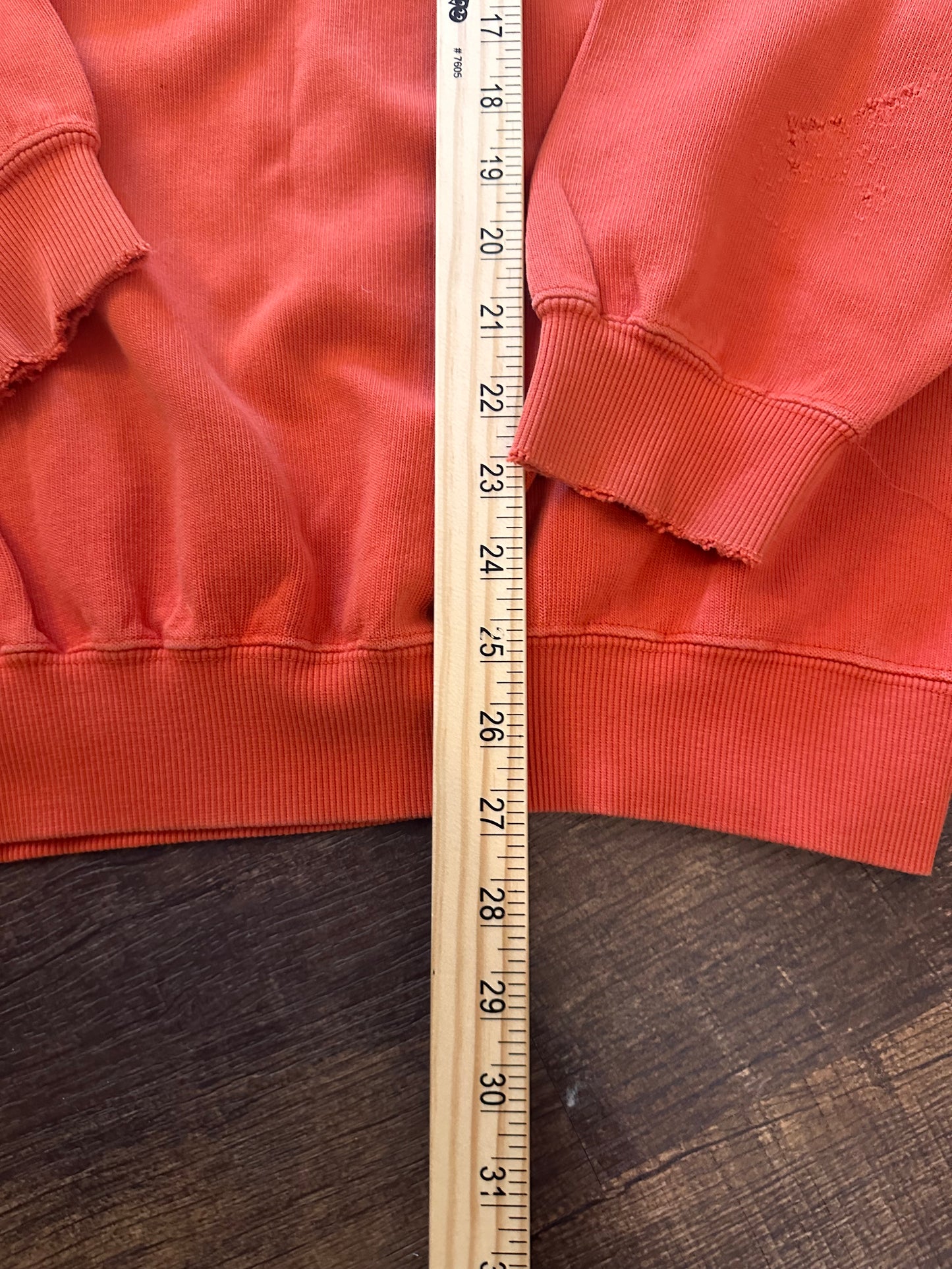 Vintage Distressed Abercrombie and Fitch Crewneck (L) Embroidered Fly Logo - Orange
