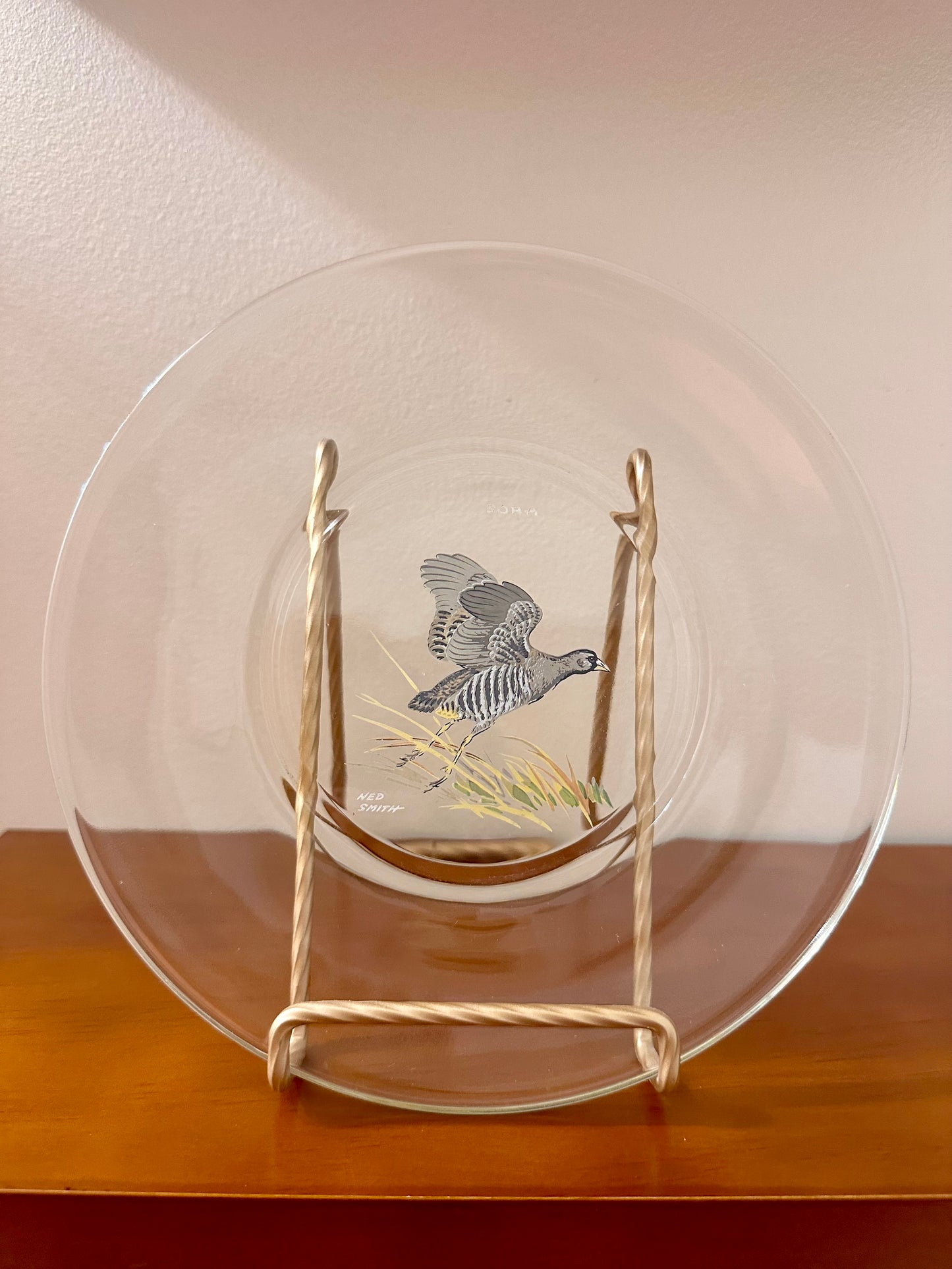 Vintage 1970s Ned Smith “Game Birds” Appetizer / Dessert Plates (Set of 7)