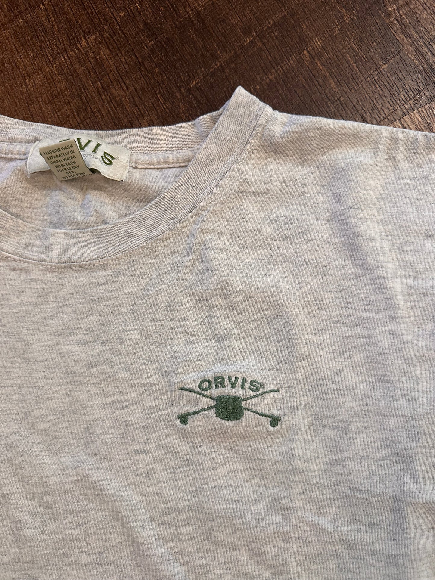 Orvis Pagosa Springs Tshirt (XL) Trout Graphic & Embroidered Logos - Gray