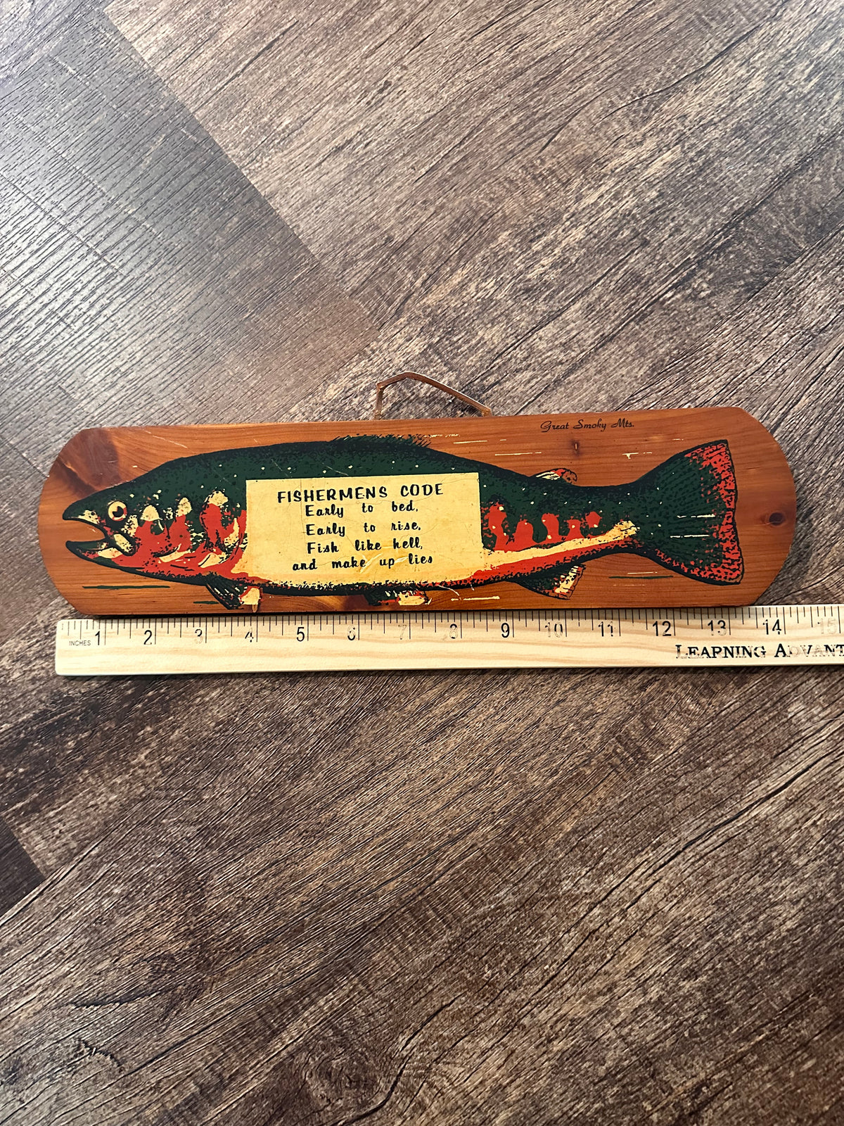 Vintage Fisherman’s Code Wall Plaque