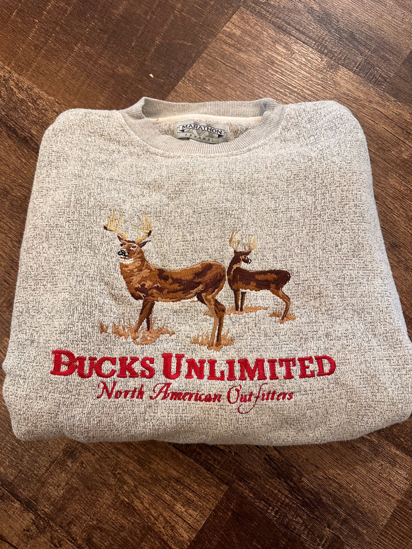Vintage (B)Ducks Unlimited Crewneck (L) Embroidered Deer